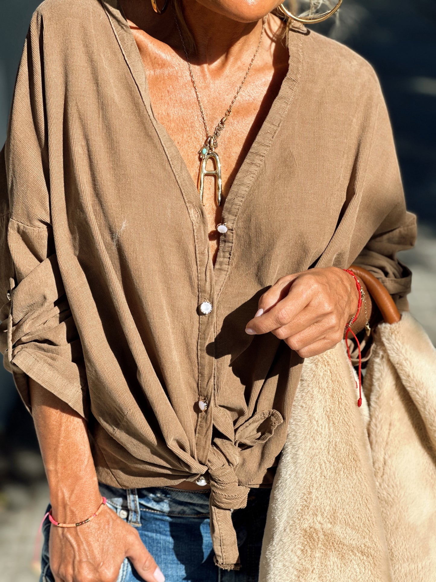 BLUSA PANA LUDIVINE CAMEL