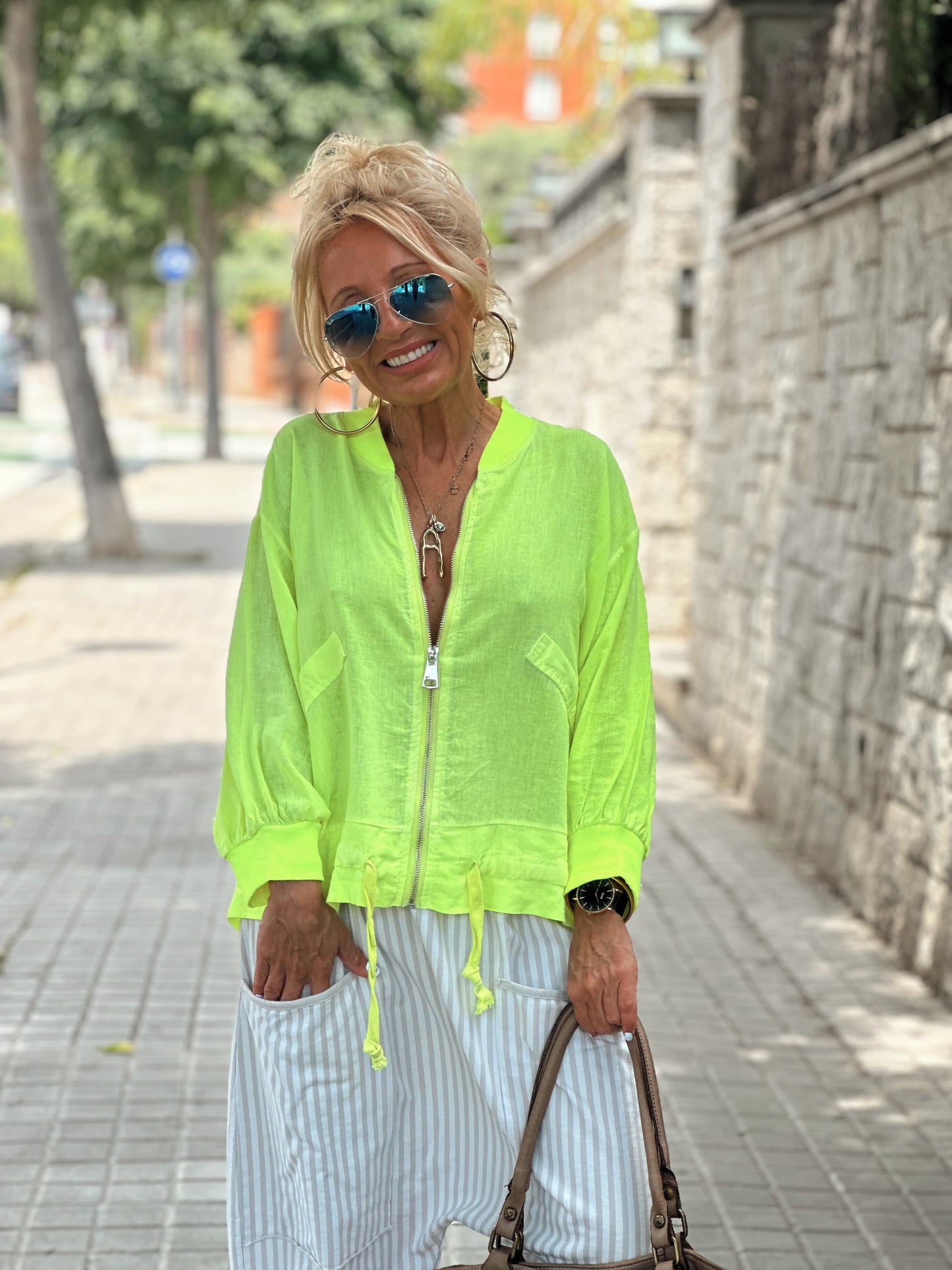 BOMBERS LINO ASTRID AMARILLO NEON