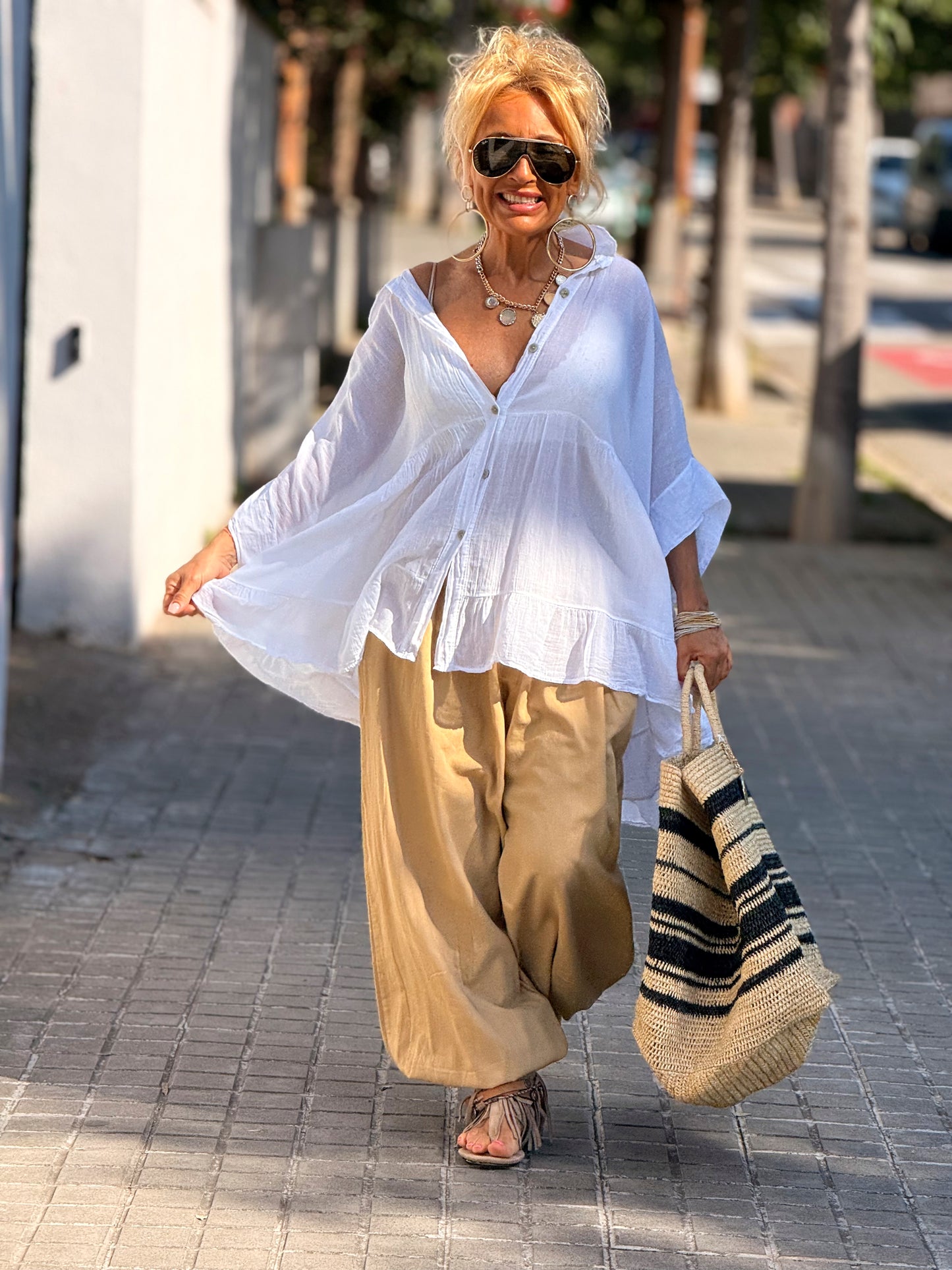 PANTALON MARI OVERSIZE MULTICOLOR