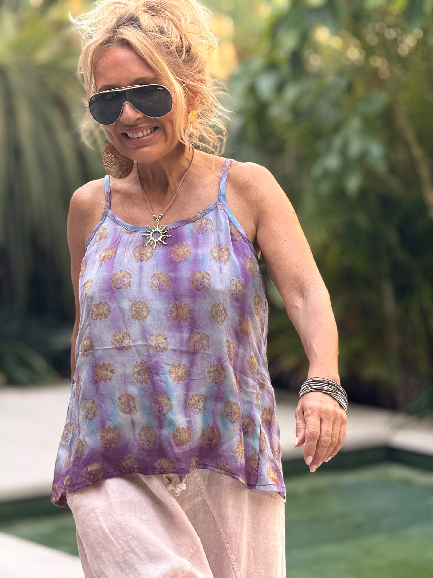 TOP TIRANTES CREPE SEDA INDY MULTICOLOR