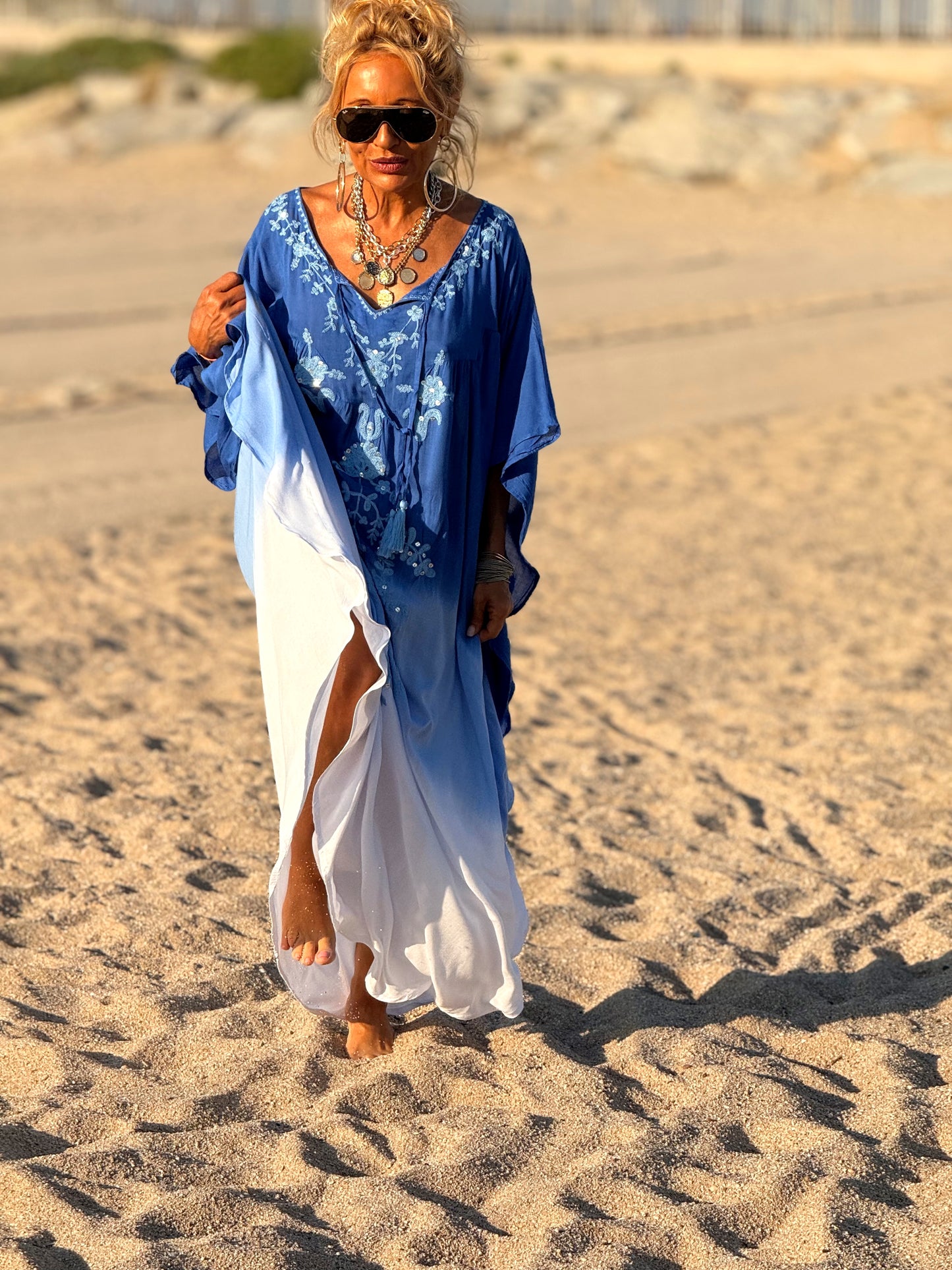 VESTIDO KAFTAN MIKONOS MULTICOLOR