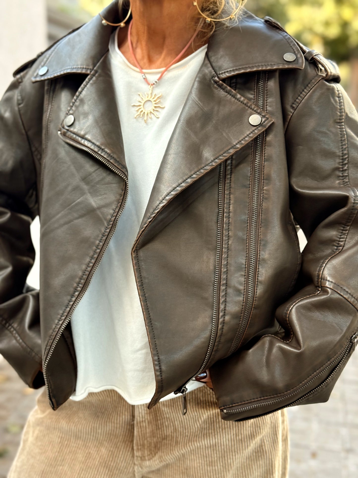 CAZADORA POLIPIEL EVA MARRÓN