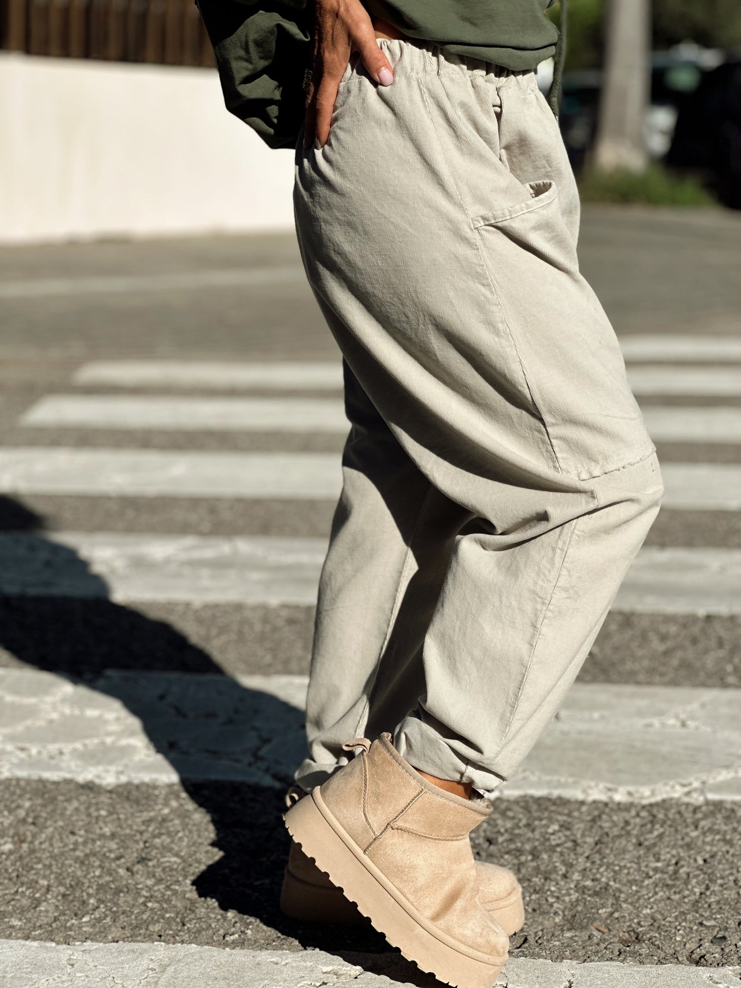 PANTALON OVERSIZE PANA JEROME BEIGE