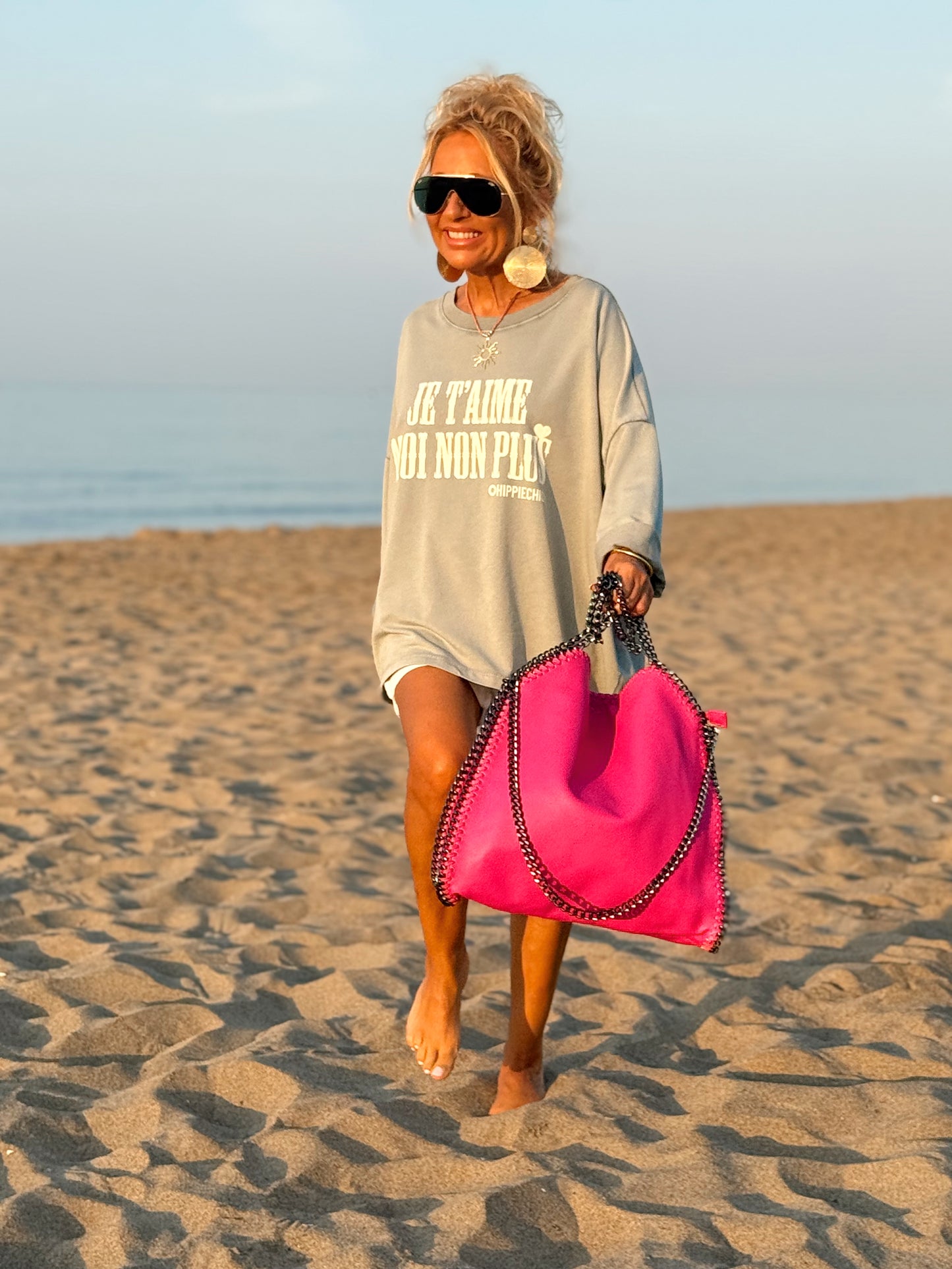 SUDADERA OVERSIZE JE T’AIME MOI NON PLUS MULTICOLOR