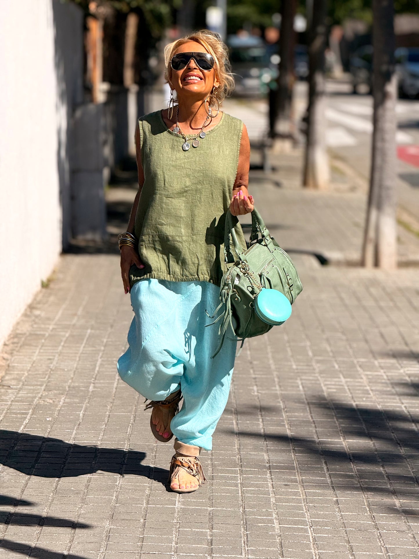 PANTALÓN BAGGY OVERSIZE LINO FLORENT MULTICOLOR