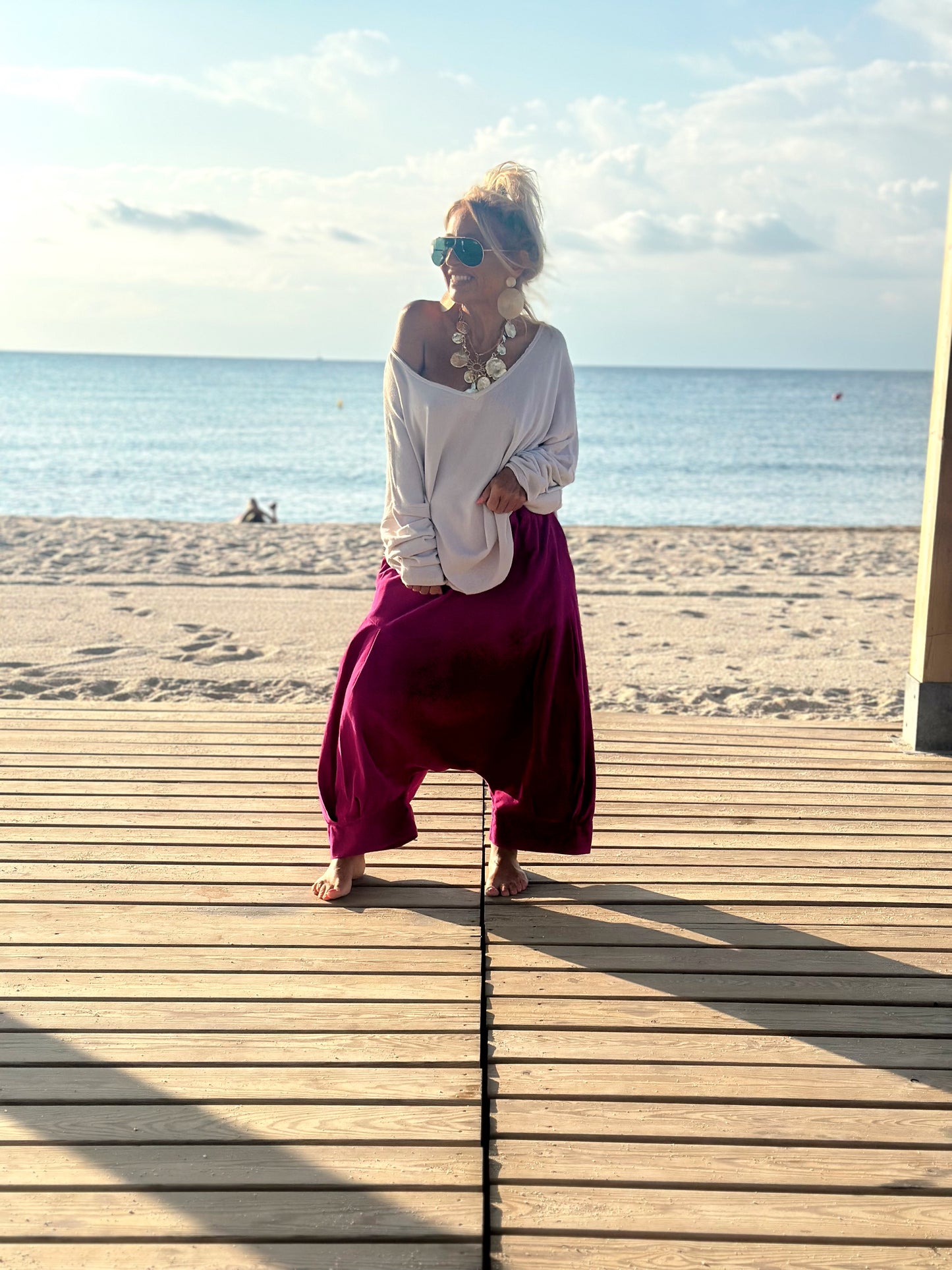 PANTALONES PANA CROPPED BAGGY OVERSIZE MULTICOLOR