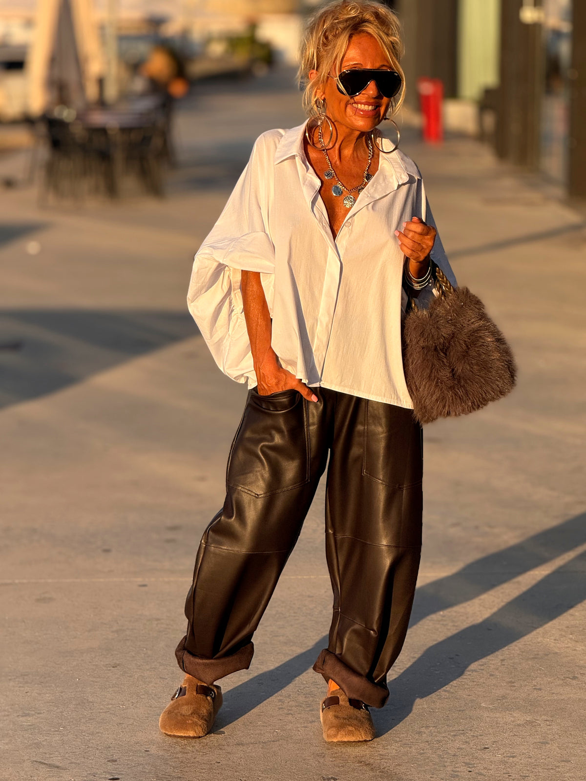 PANTALON BOMBER POLIPIEL MULTICOLOR