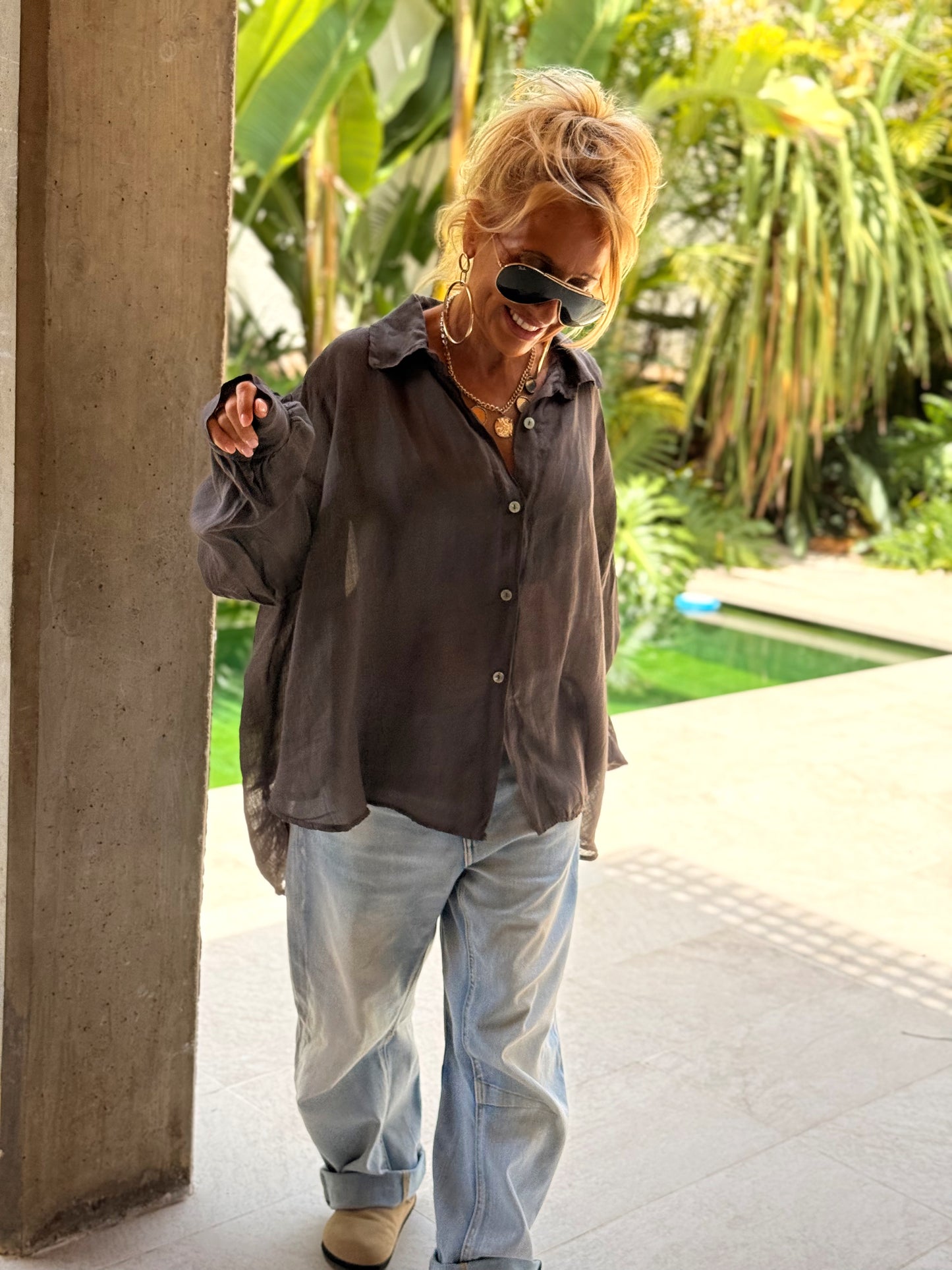 CAMISA OVERSIZE VALERIA MULTICOLOR