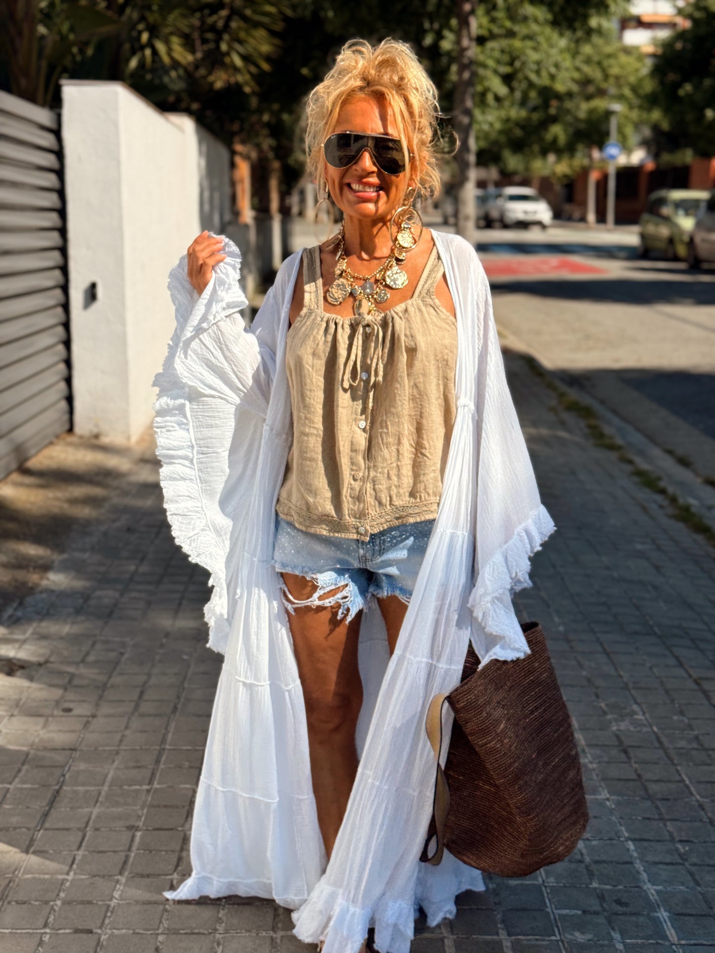 KIMONO SUPER OVERSIZE BOHO MULTICOLOR