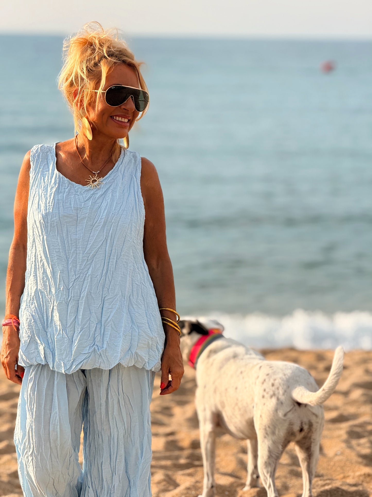 CONJUNTO ARRUGADO MULTICOLOR