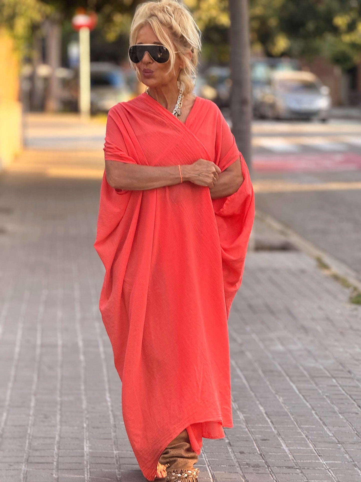 VESTIDO- TÚNICA SUPER OVERSIZE SANDRINE MULTICOLOR