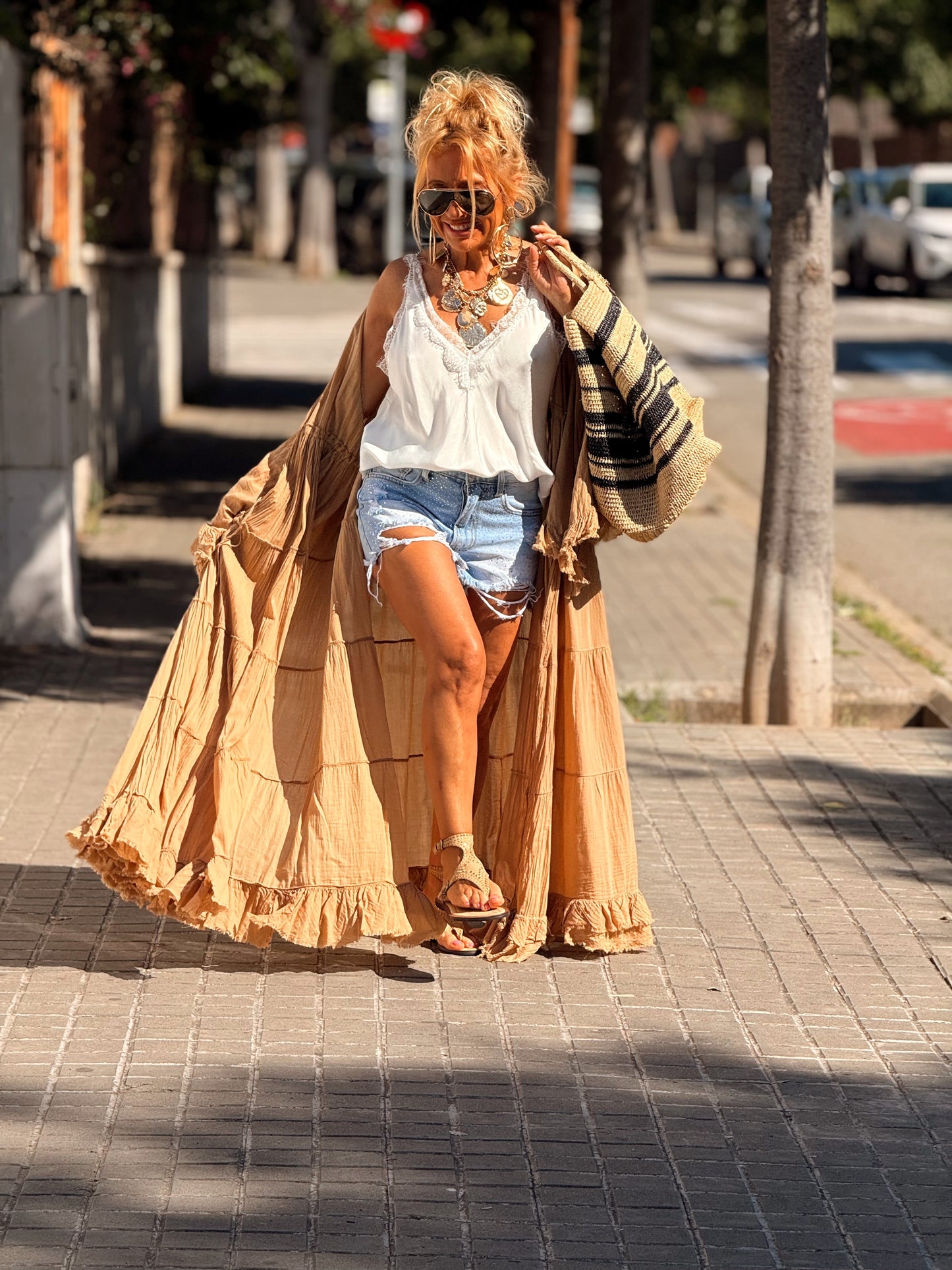 KIMONO SUPER OVERSIZE BOHO MULTICOLOR