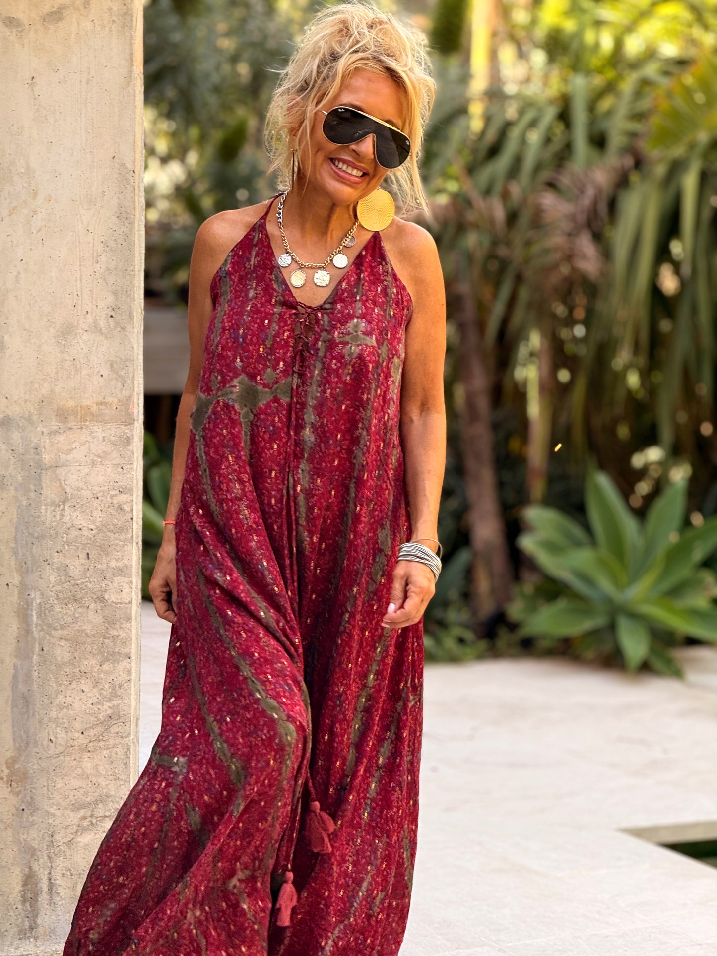 VESTIDO CREPE SEDA INDY MULTICOLOR