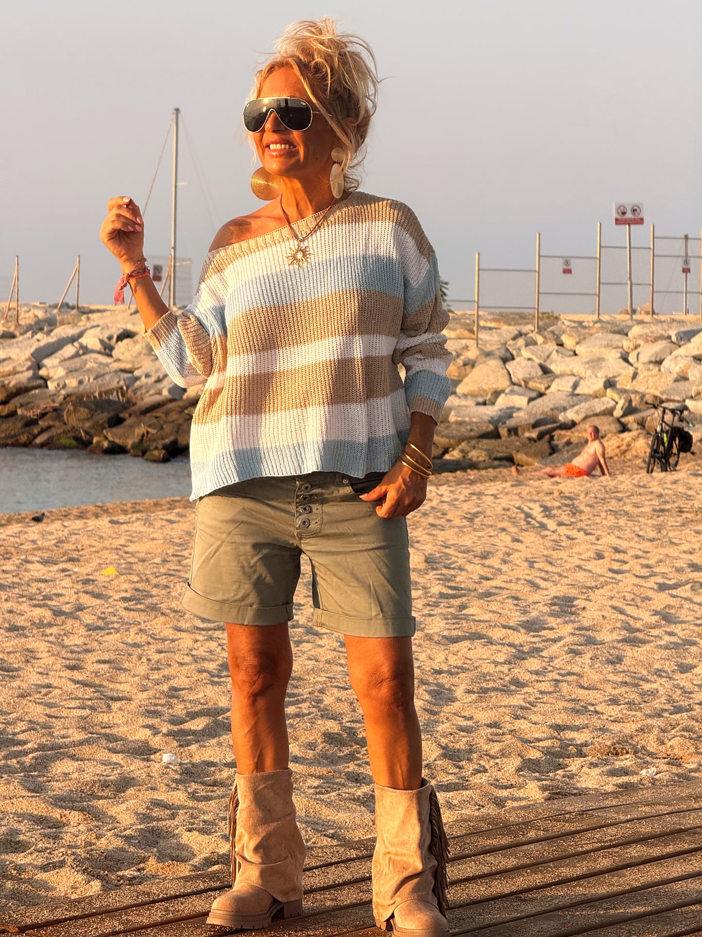 JERSEY CORTO RAYAS JULIETA MULTICOLOR