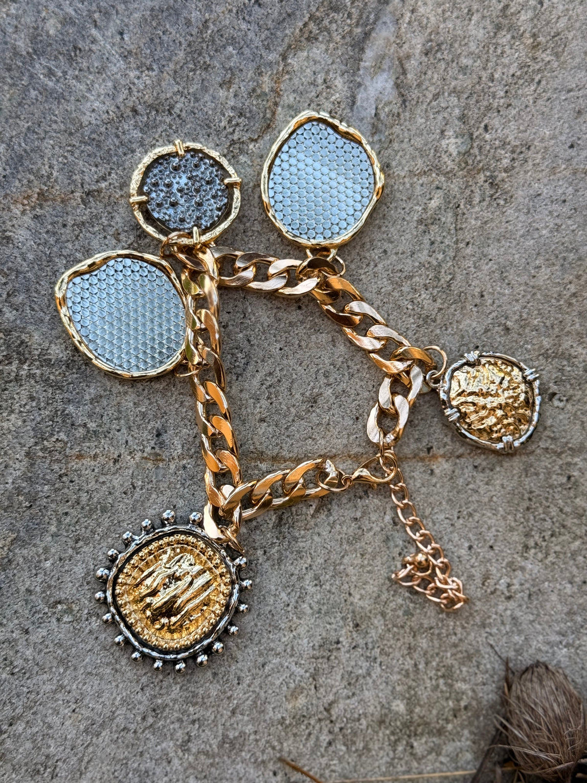 PULSERA RITA DORADO- PLATEADO