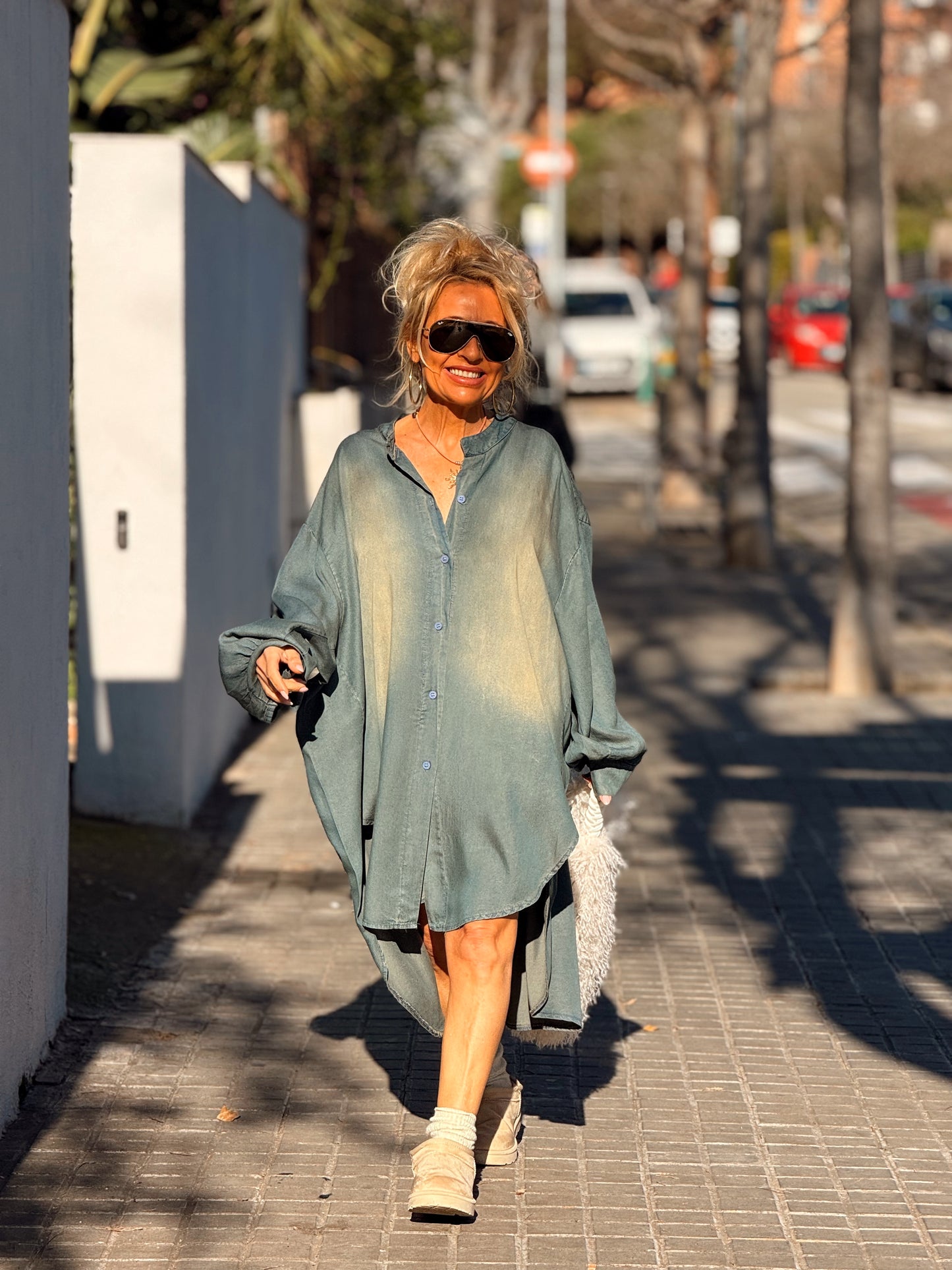 CAMISA-VESTIDO OVERSIZE VAQUEROS MAGDA MULTICOLOR