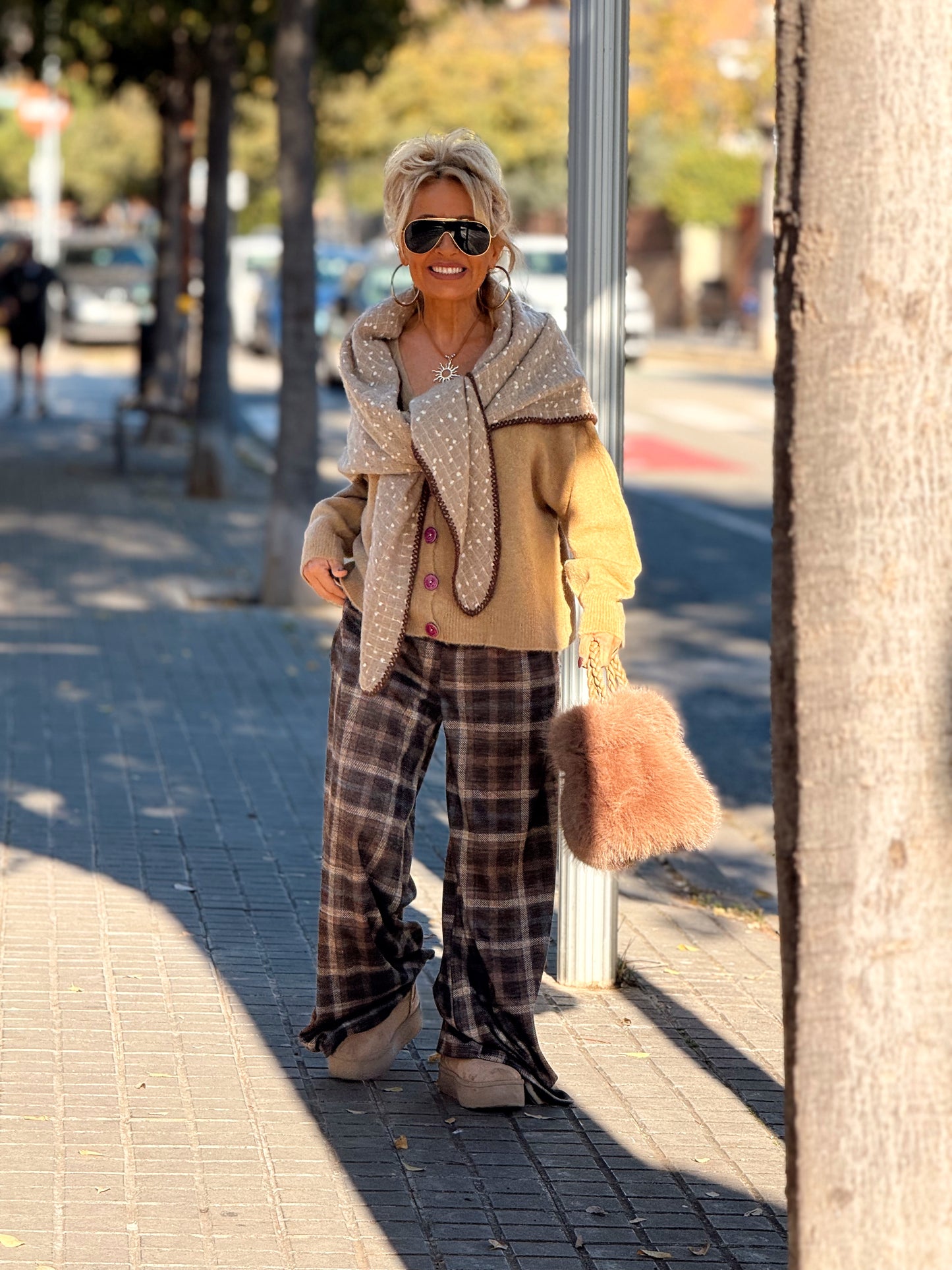 PANTALON CUADROS NOAH MARRÓN