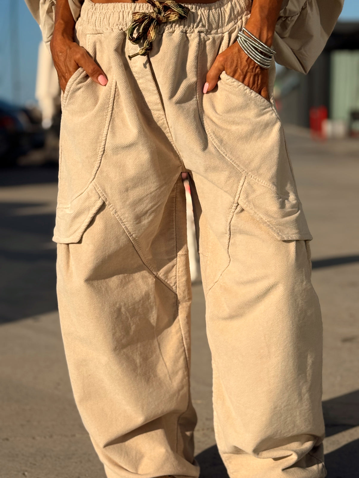 PANTALON PANA CON BOLSILLO SALLY MULTICOLOR