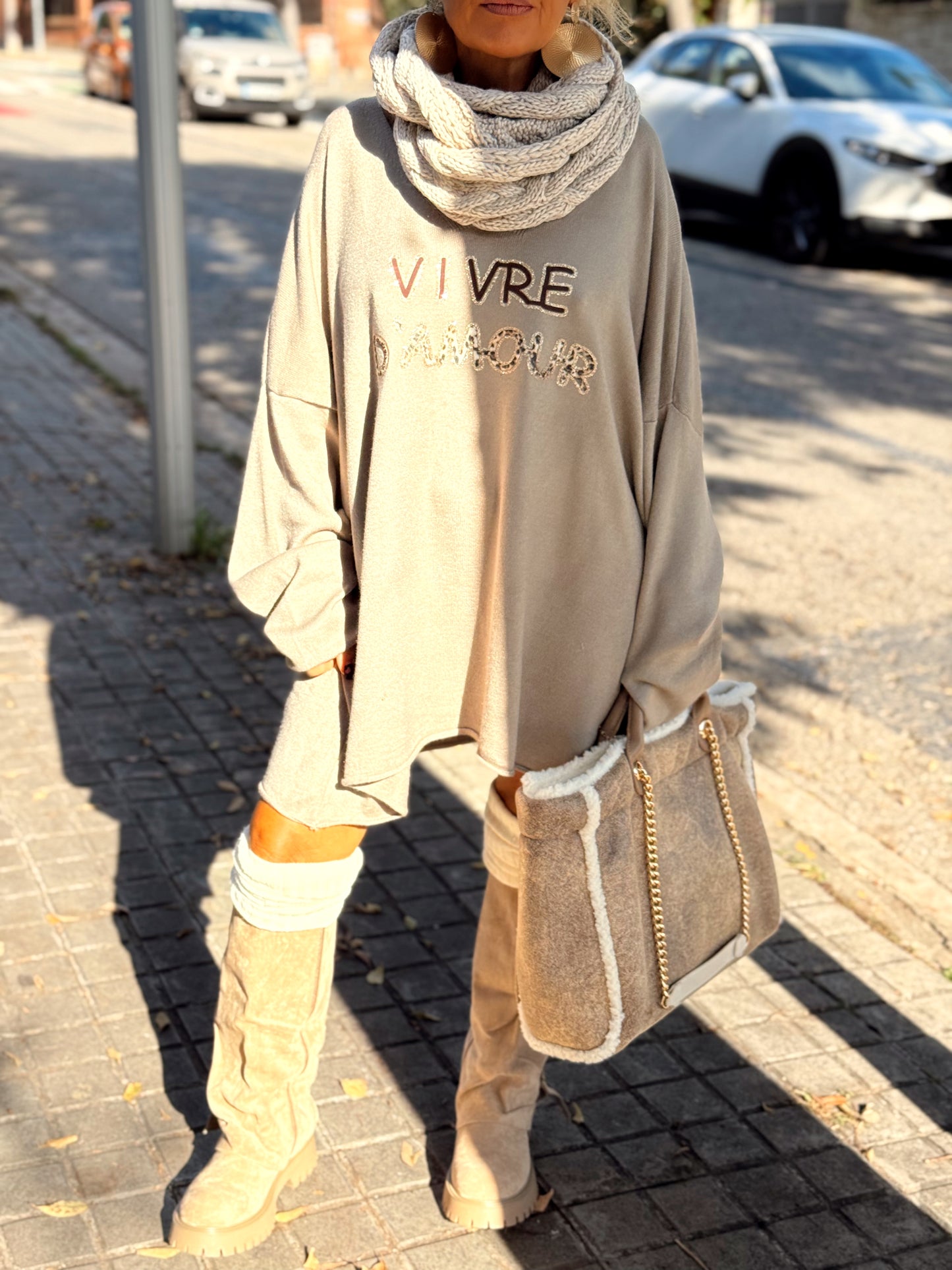 BOTAS LARGO ANTE MOTERO BEIGE