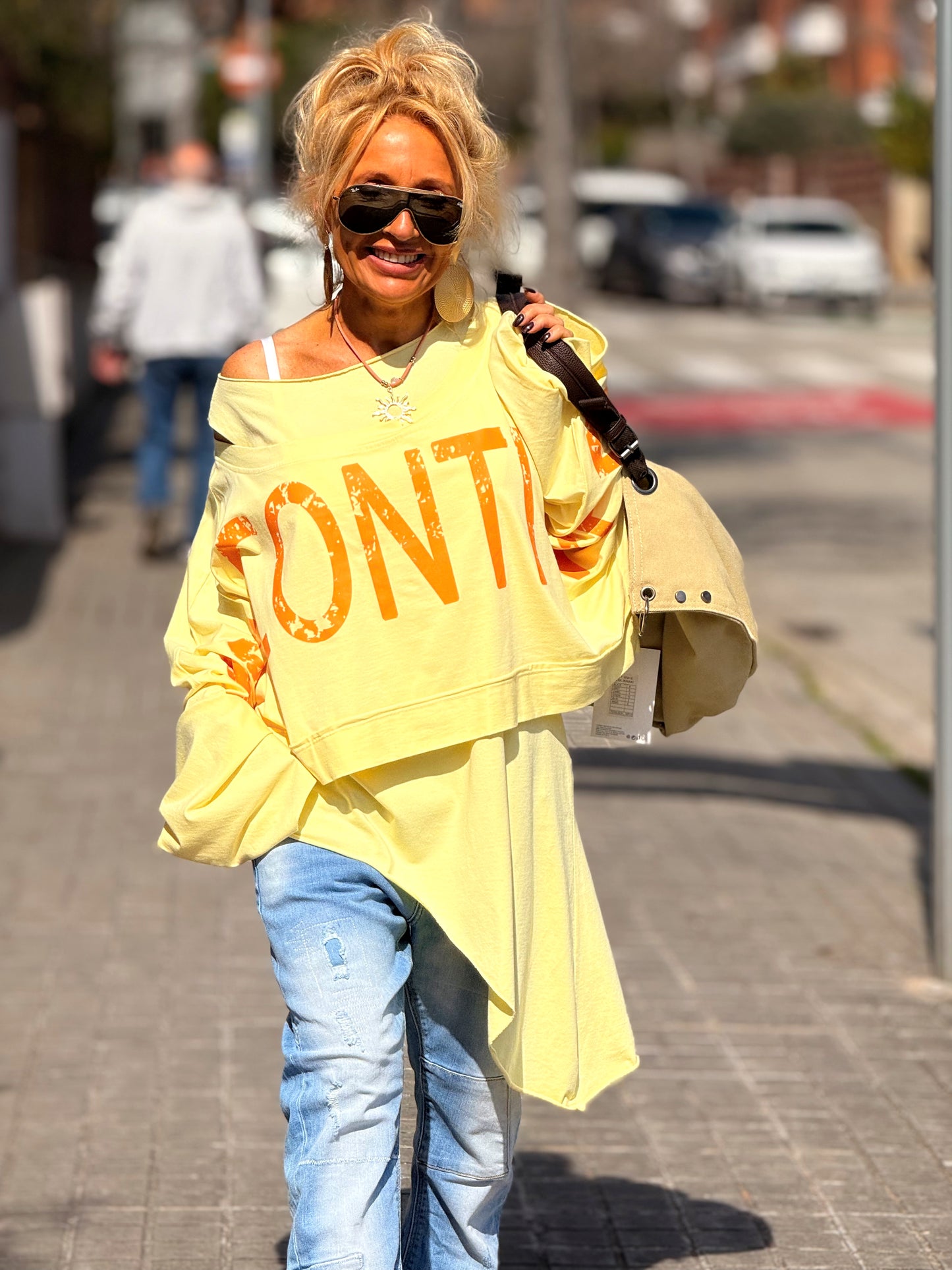 TOP ASIMÉTRICO MULTICOLOR