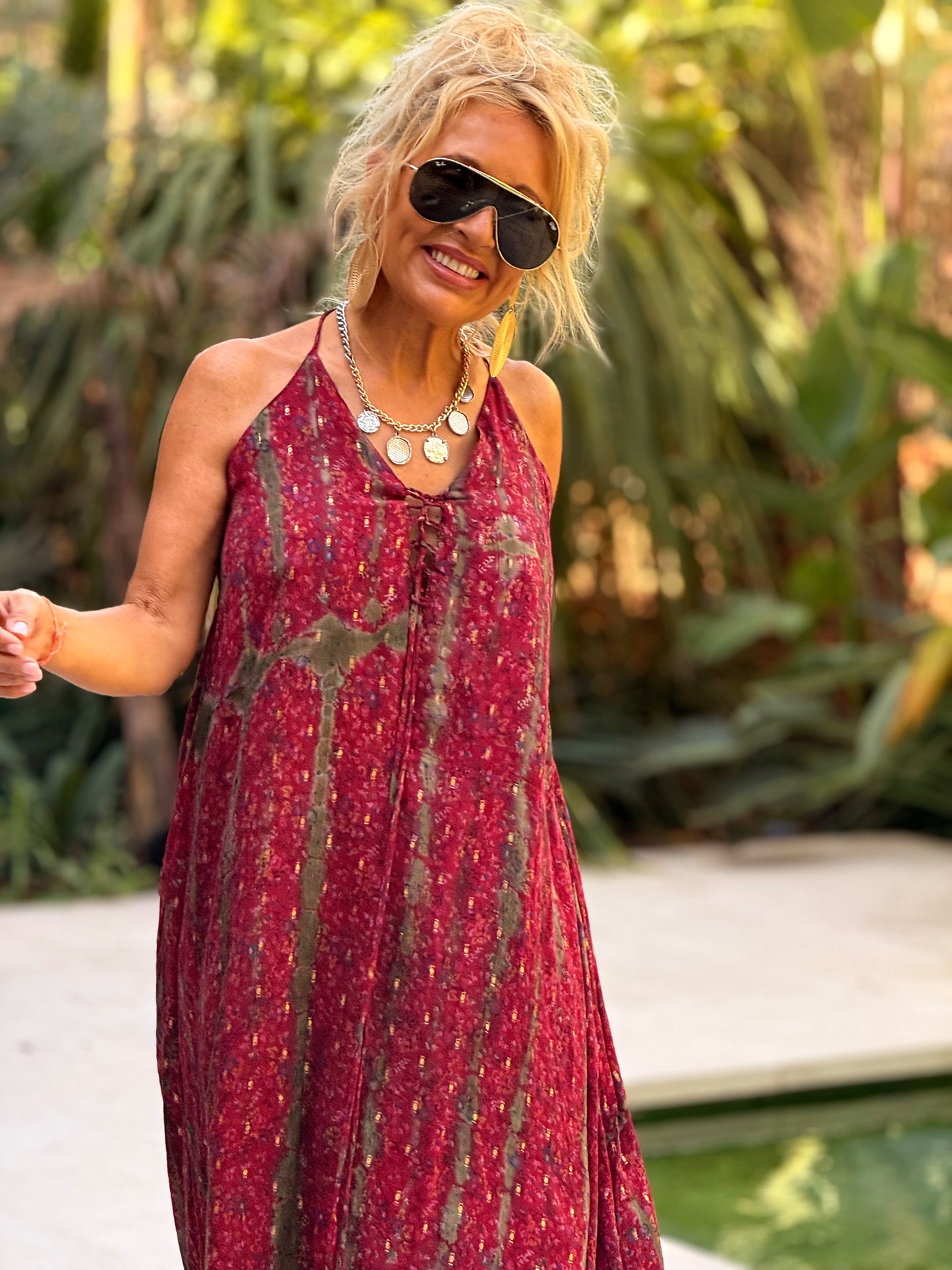 VESTIDO CREPE SEDA INDY MULTICOLOR