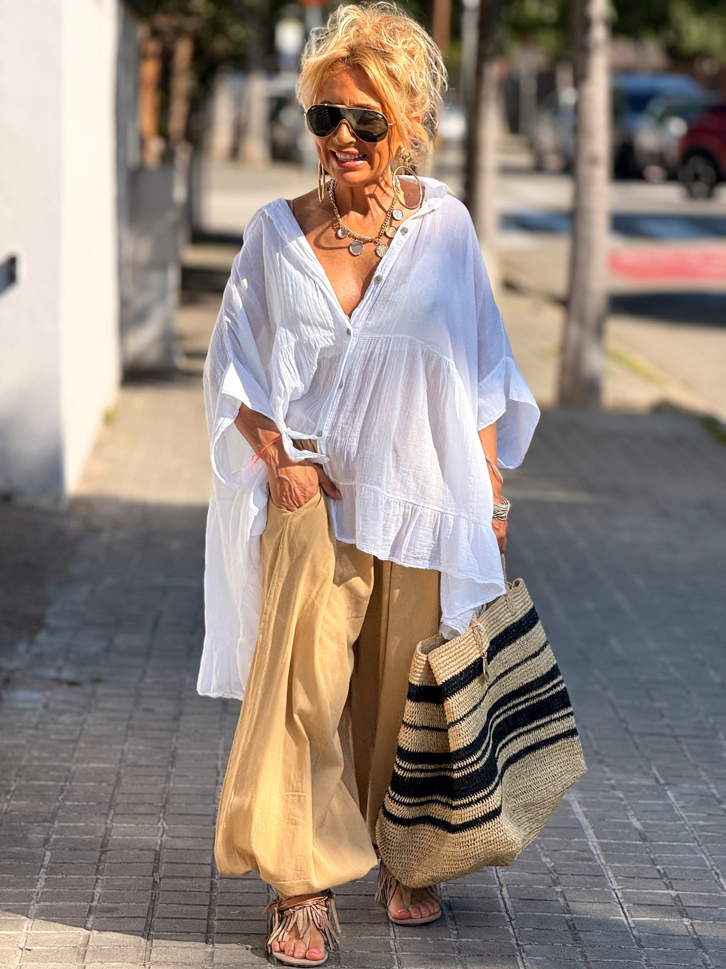PANTALON MARI OVERSIZE MULTICOLOR