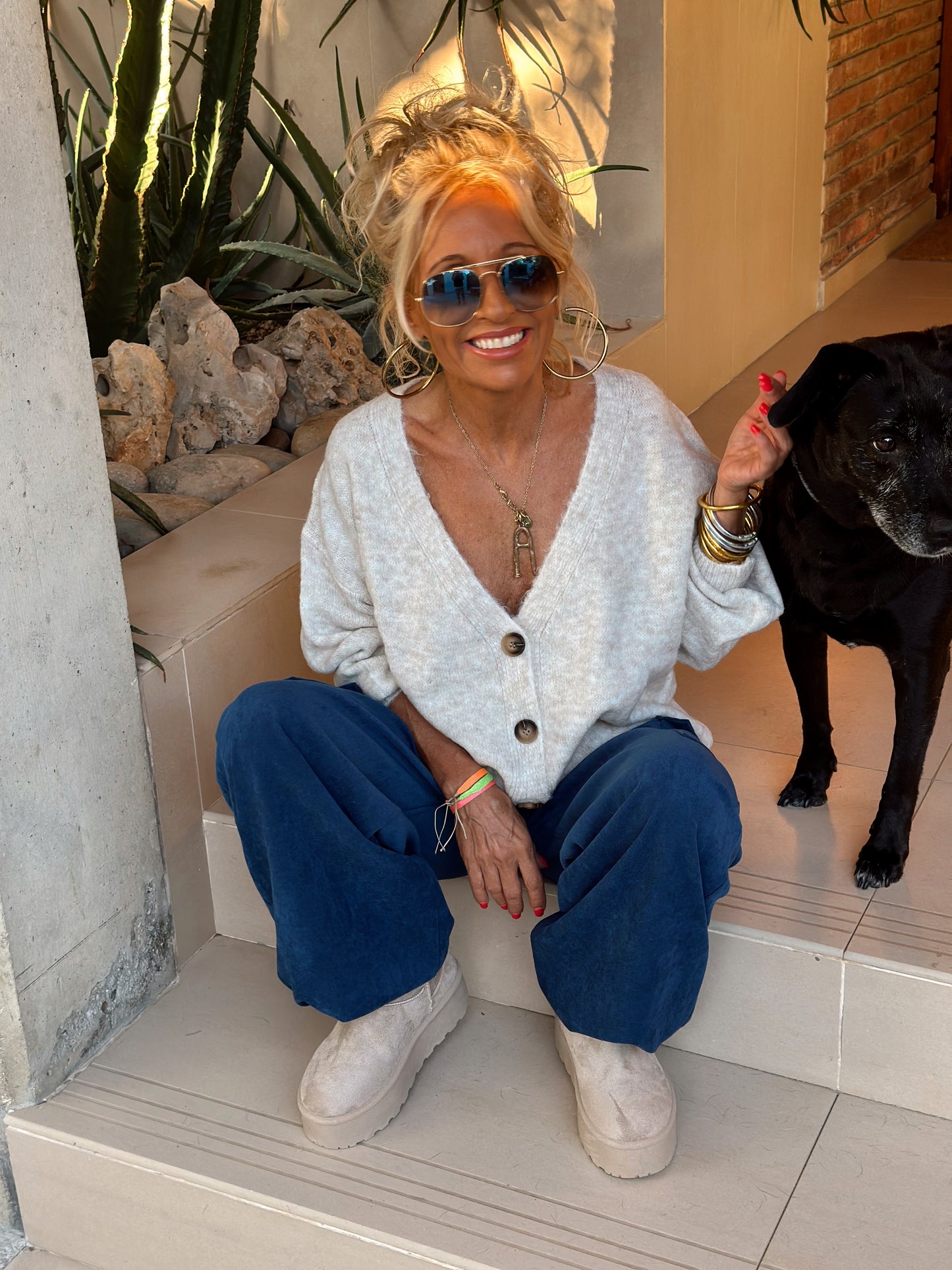 CHAQUETA DE PUNTO GABRIELA CRUDO