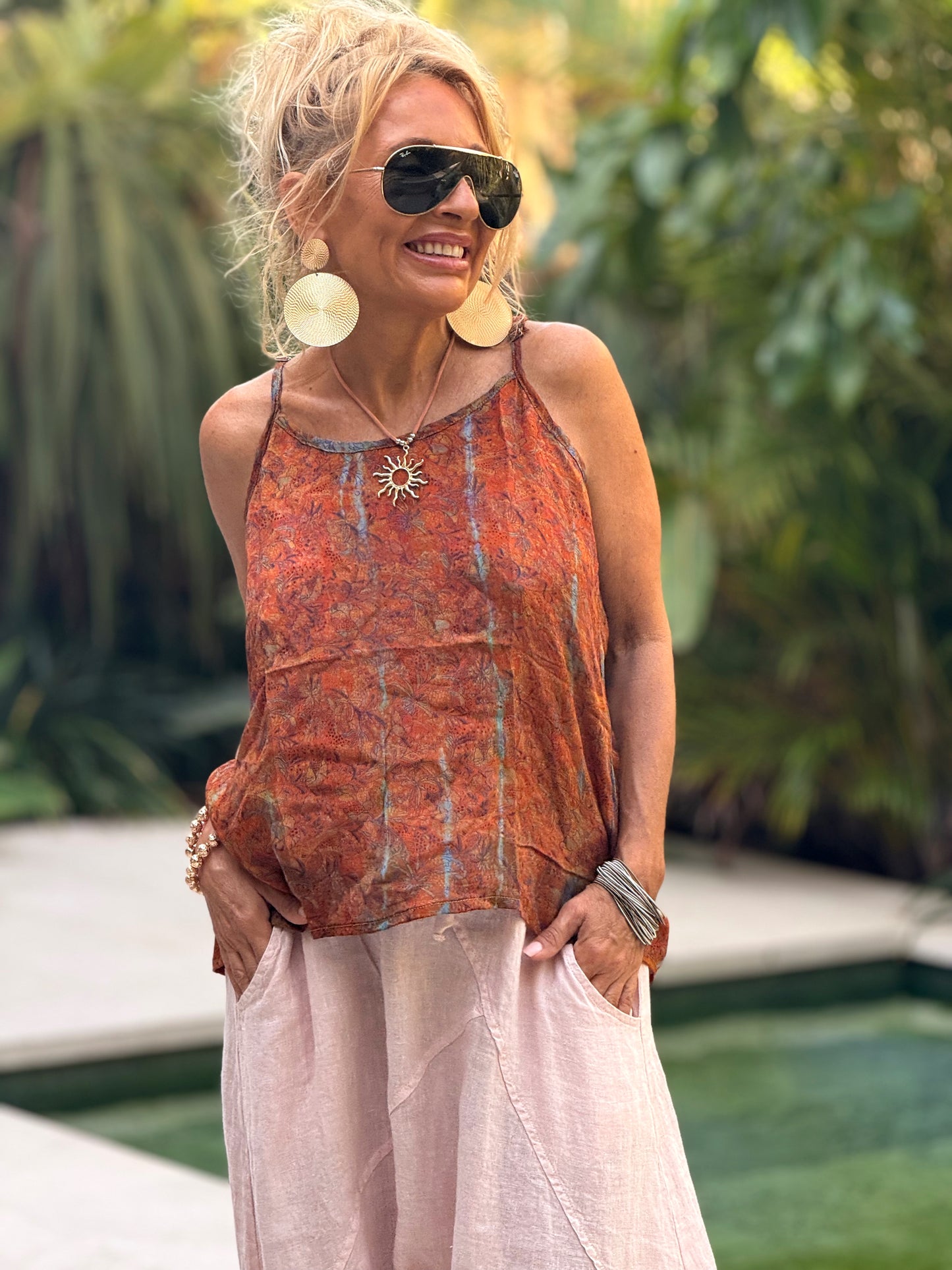 TOP TIRANTES CREPE SEDA INDY MULTICOLOR