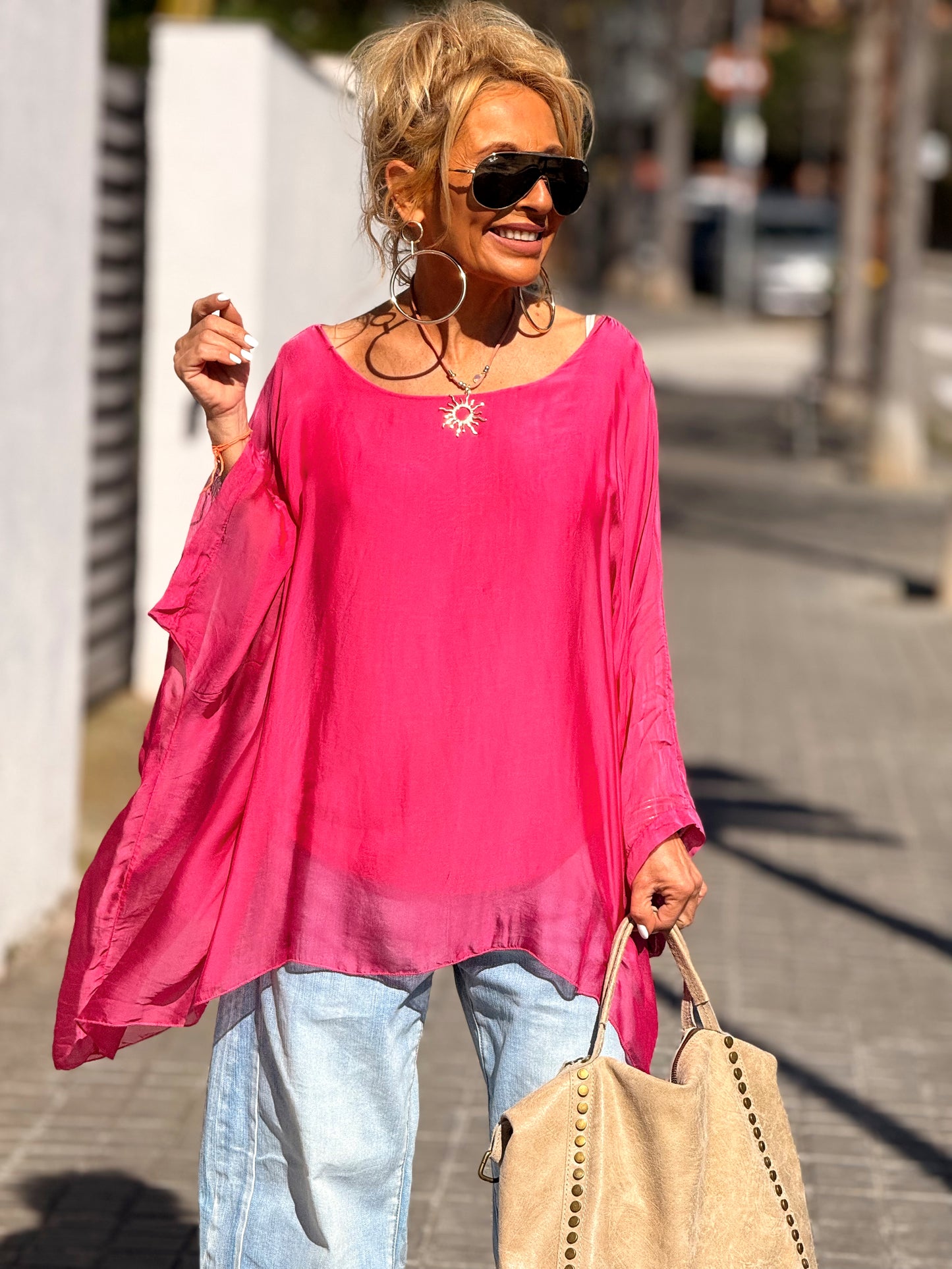 BLUSA CON TOP OVERSIZE ASIMÉTRICA NOA MULTICOLOR