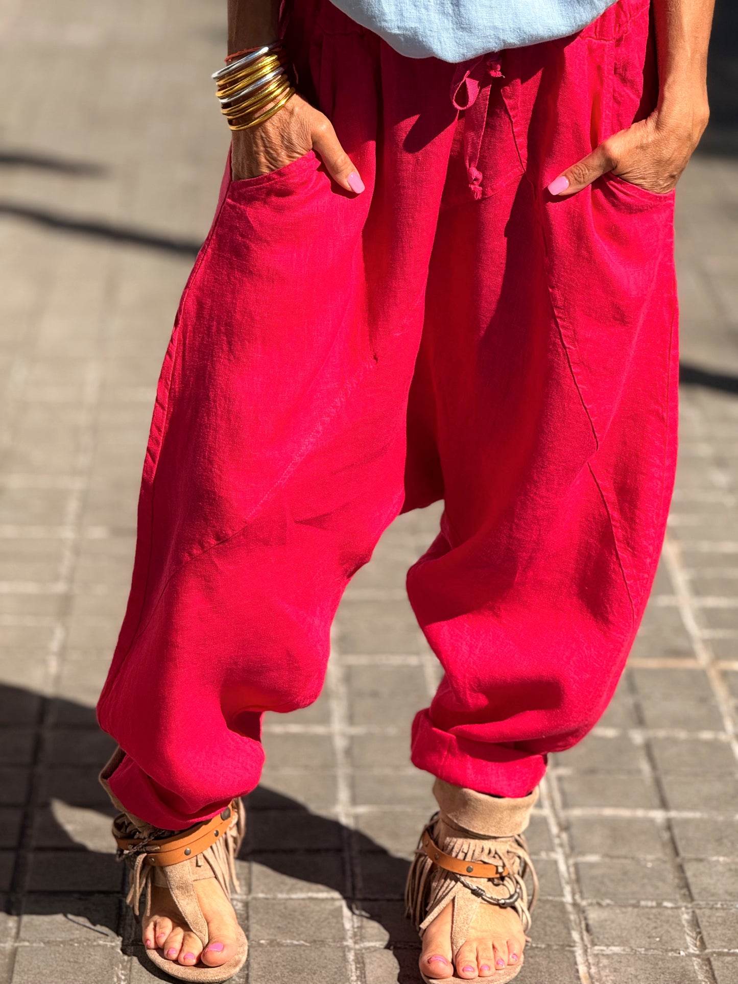 PANTALÓN BAGGY OVERSIZE LINO FLORENT MULTICOLOR