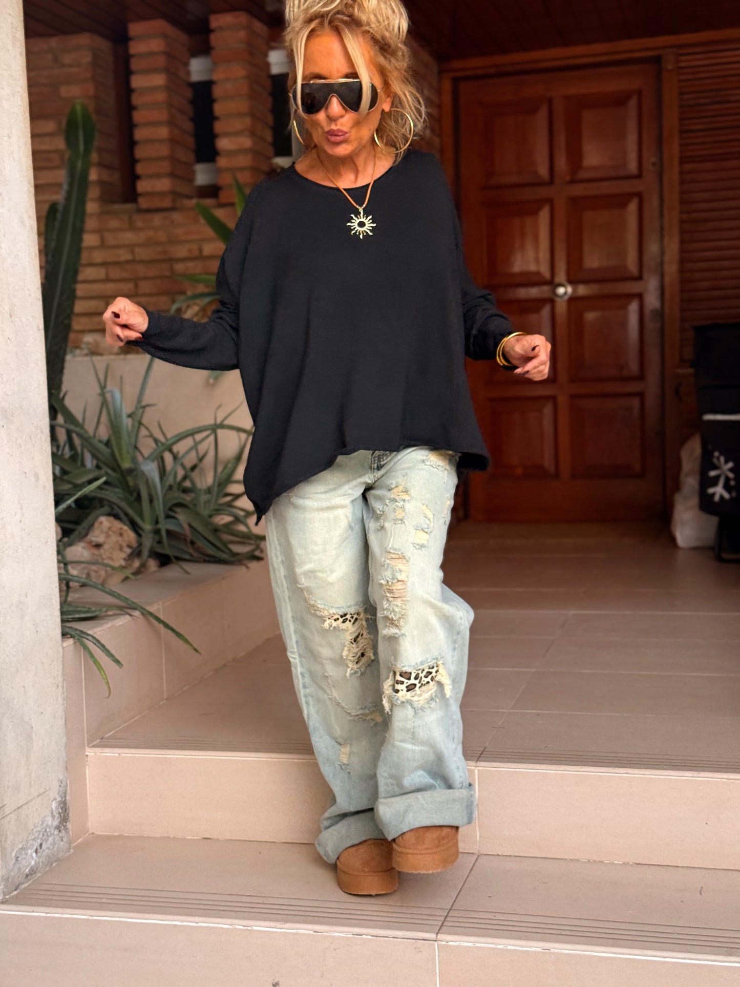 CAMISETA DESGASTADA OVERSIZE DANI MULTICOLOR