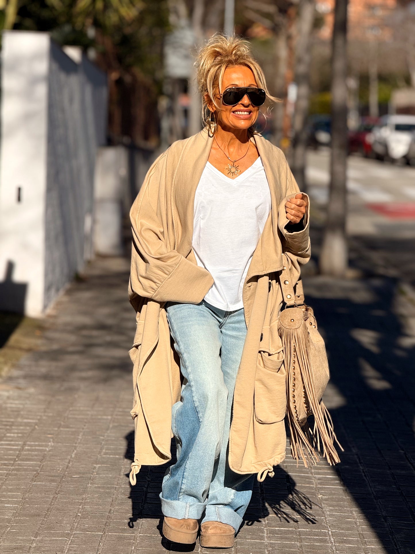 TRENCH SUPER OVERSIZE LOURDES MULTICOLOR