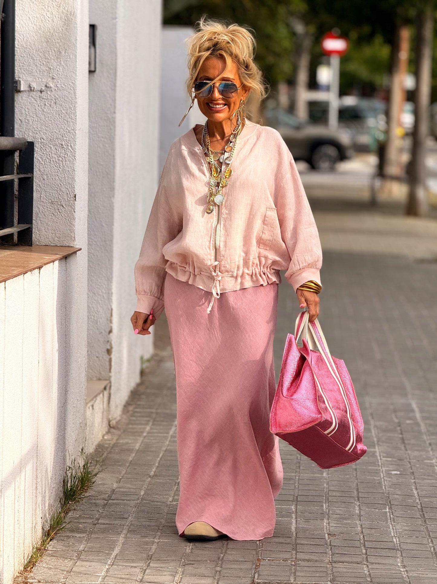 FALDA LINO GRAZIELA MULTICOLOR