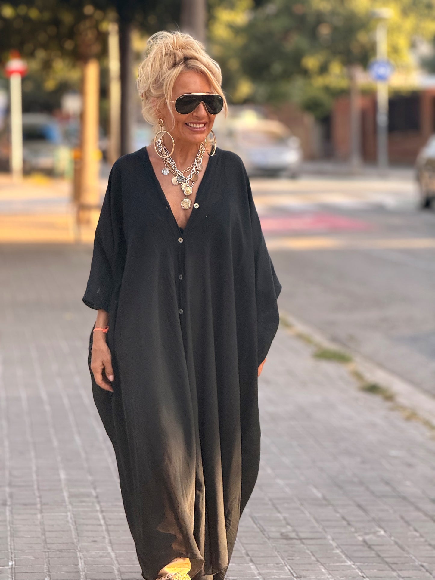 VESTIDO- TÚNICA SUPER OVERSIZE SANDRINE MULTICOLOR