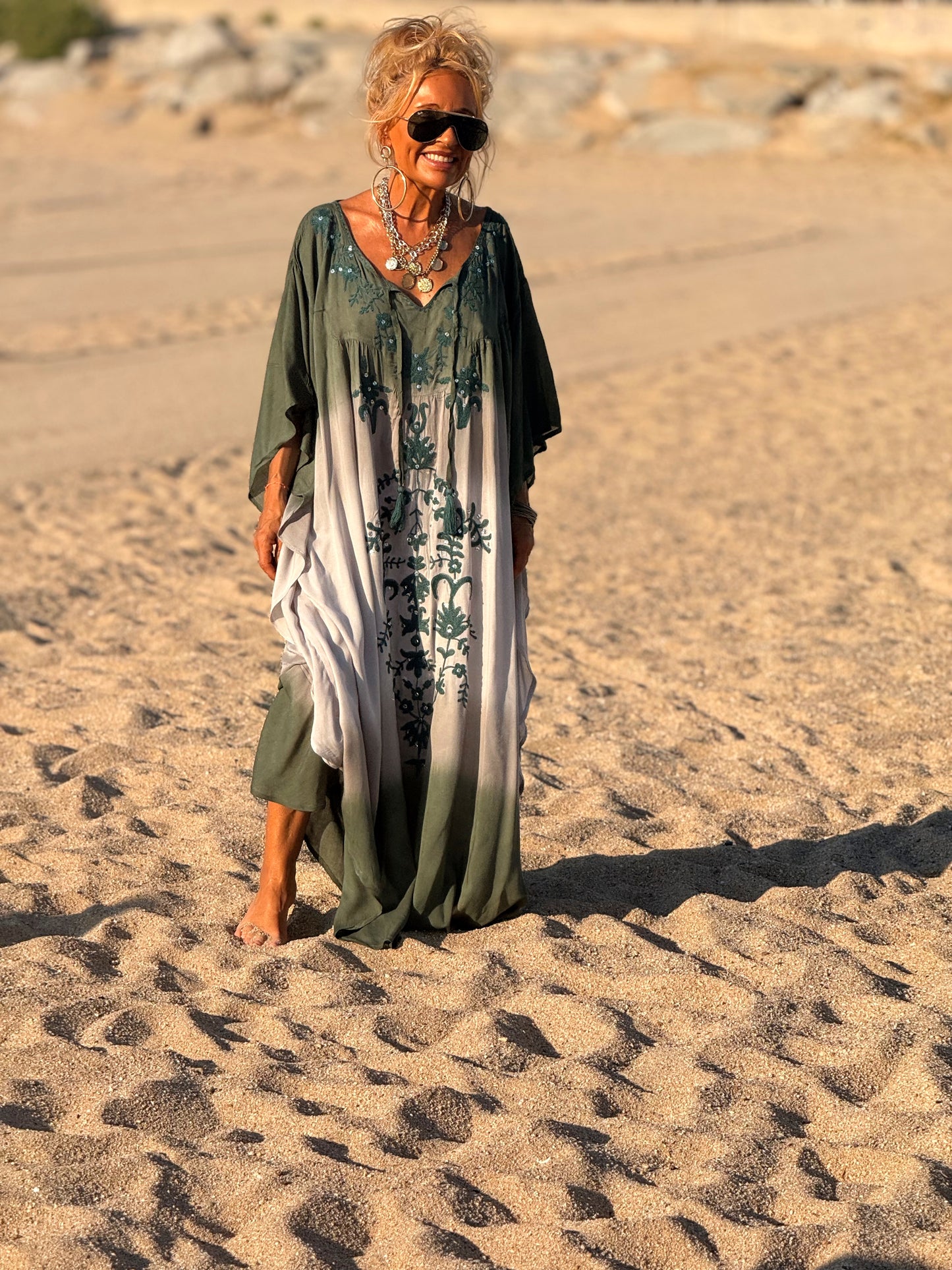 VESTIDO KAFTAN MIKONOS MULTICOLOR