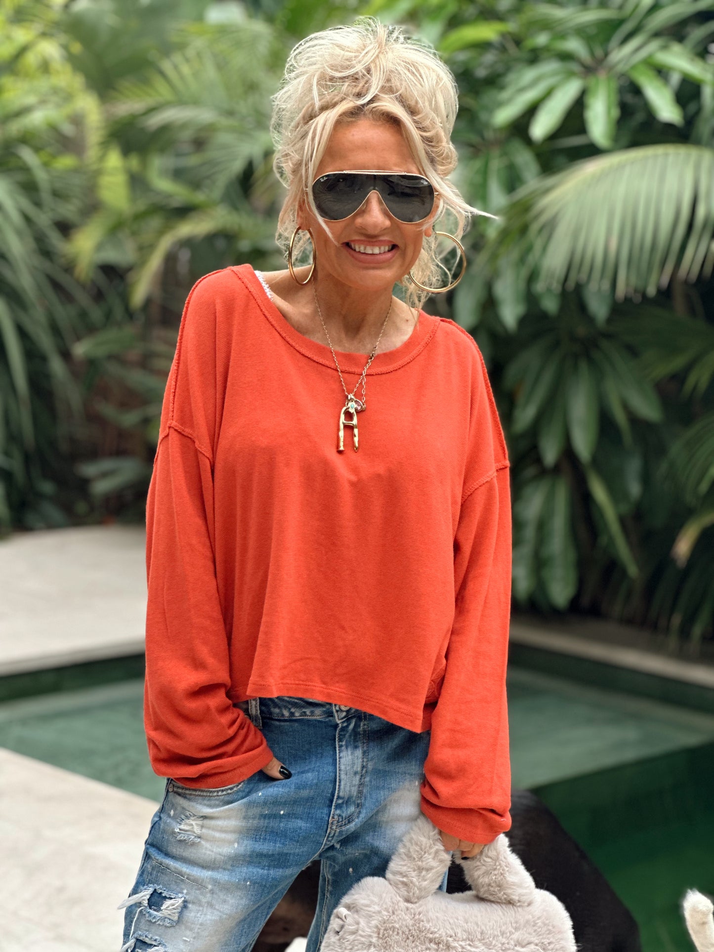 CAMISETA OVERSIZE SHILA NARANJA