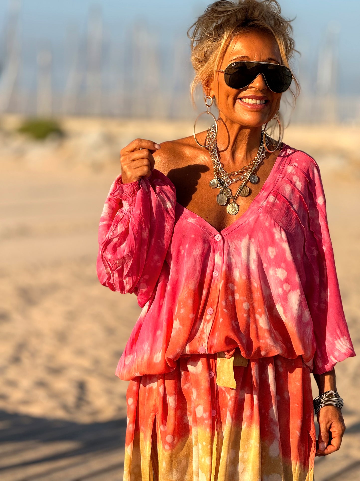 VESTIDO KAFTAN SUPER OVERSIZE MULTICOLOR