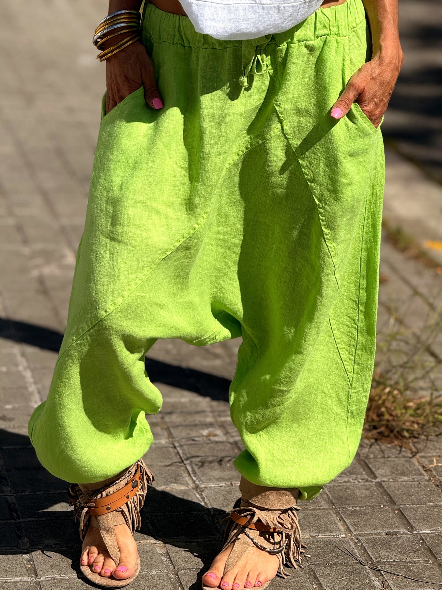 PANTALÓN BAGGY OVERSIZE LINO FLORENT MULTICOLOR