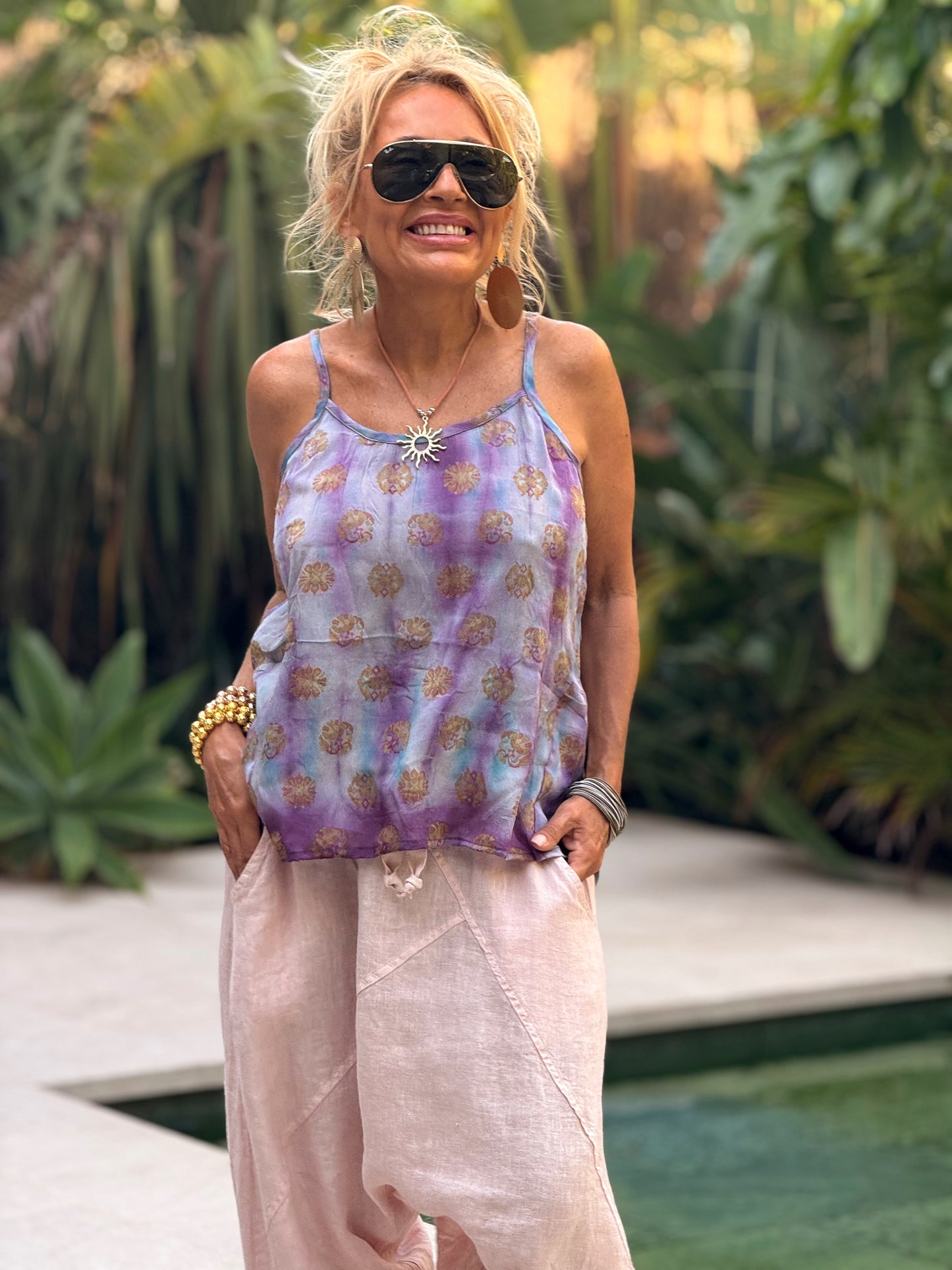 TOP TIRANTES CREPE SEDA INDY MULTICOLOR