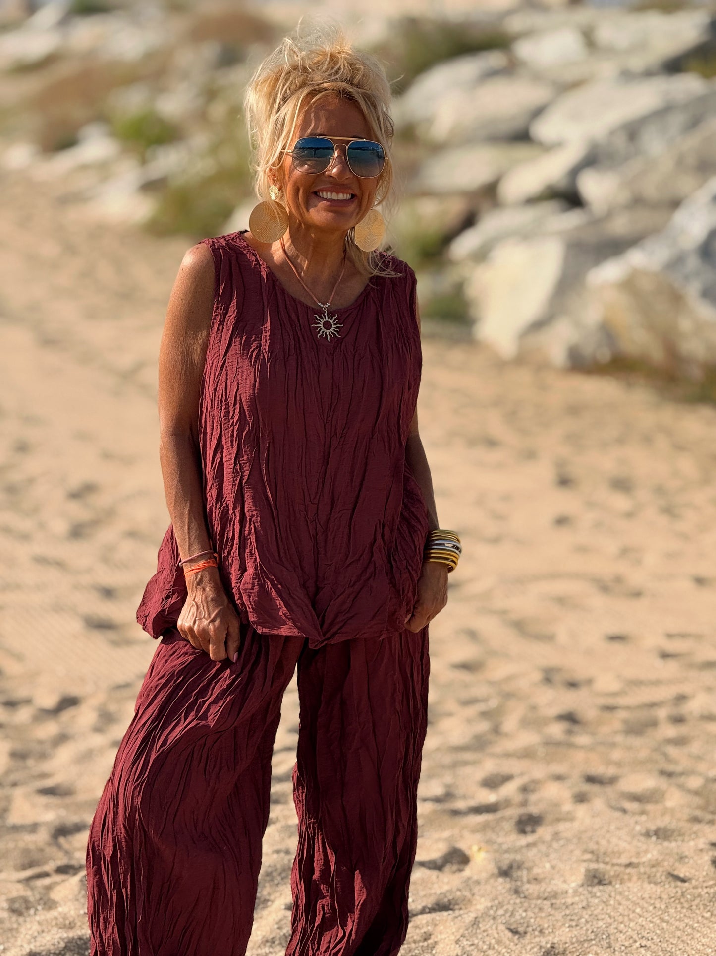 CONJUNTO ARRUGADO MULTICOLOR