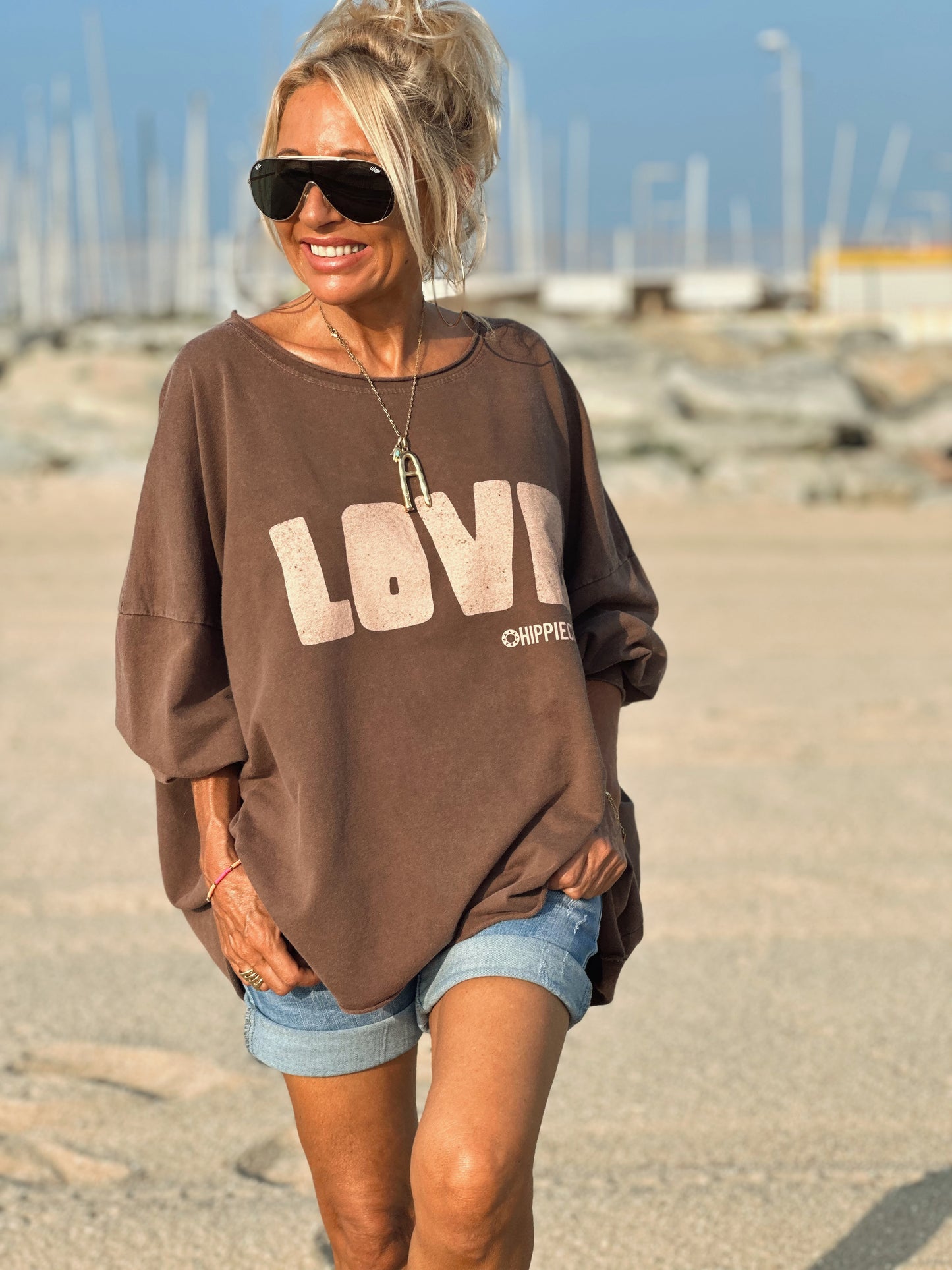 SUDADERA OVERSIZE LOVE CHOCOLATE