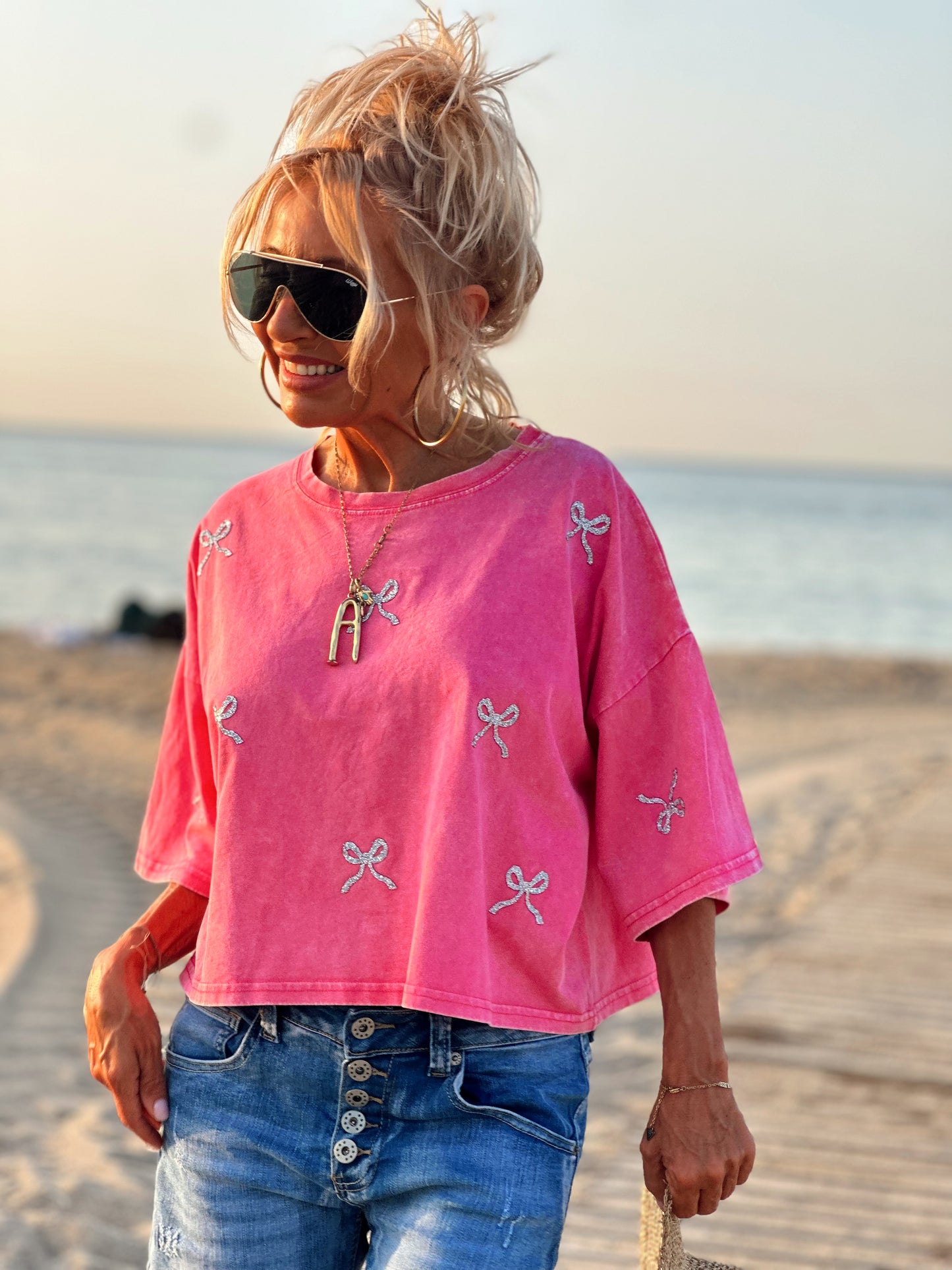 CAMISETA CROP-TOP ROSA