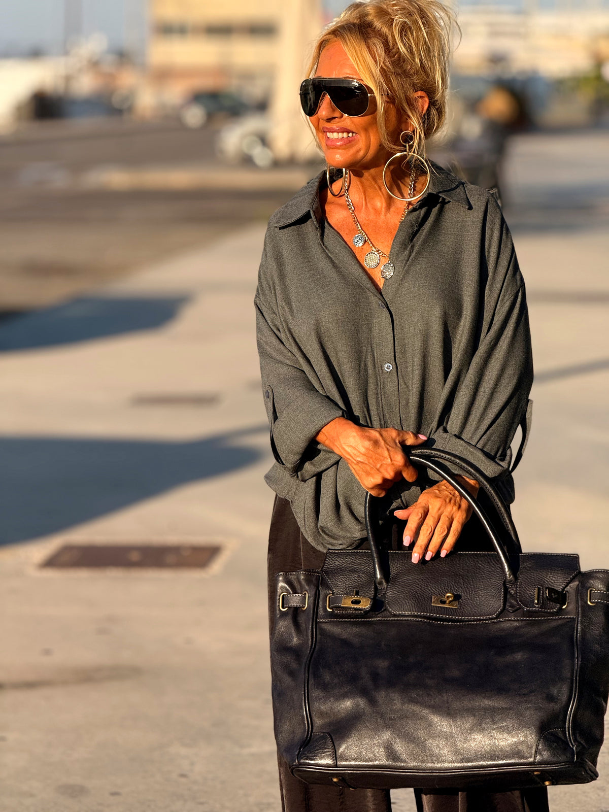 CAMISA OVERSIZE ARIANA MULTICOLOR