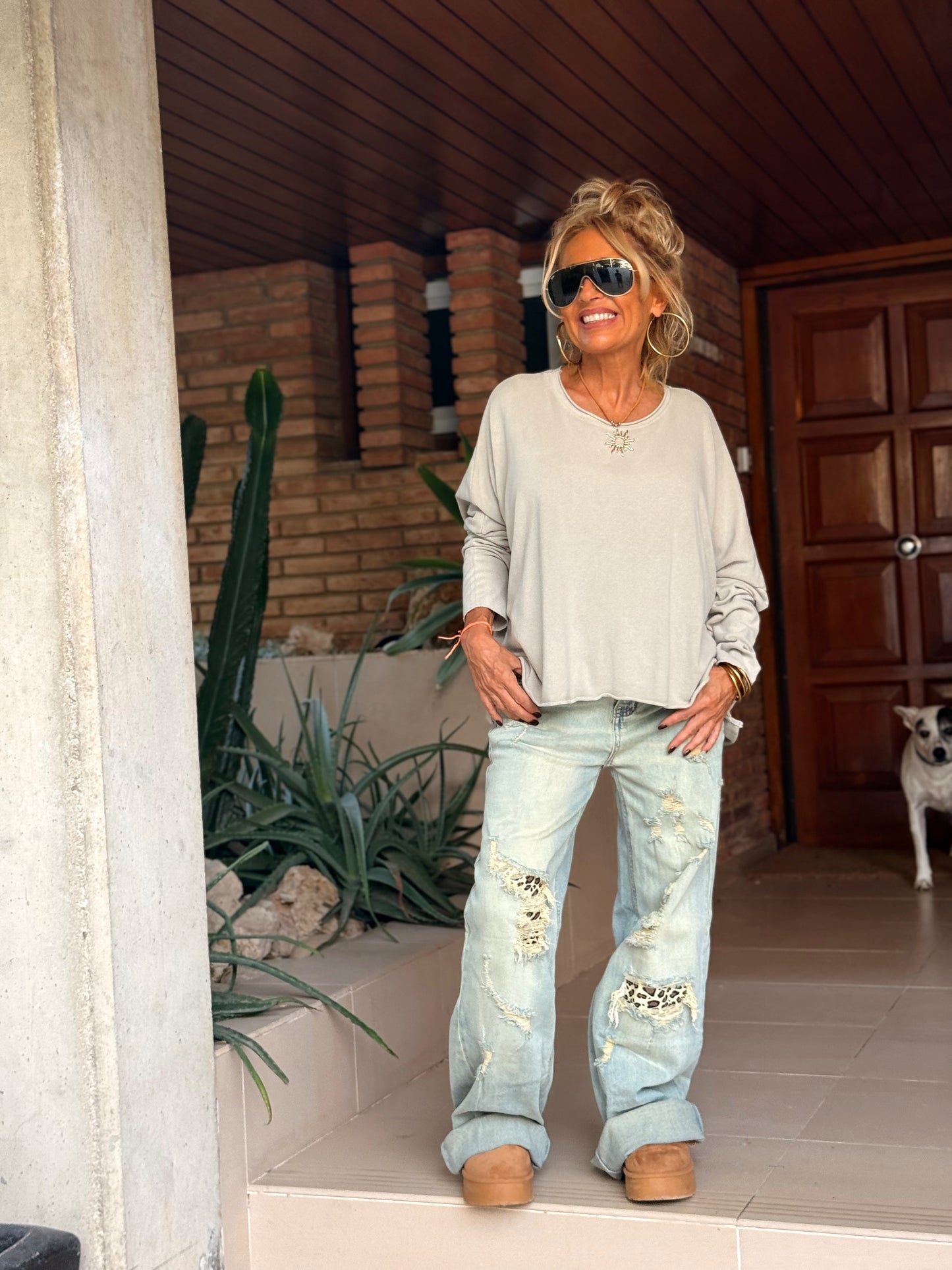 CAMISETA DESGASTADA OVERSIZE DANI MULTICOLOR