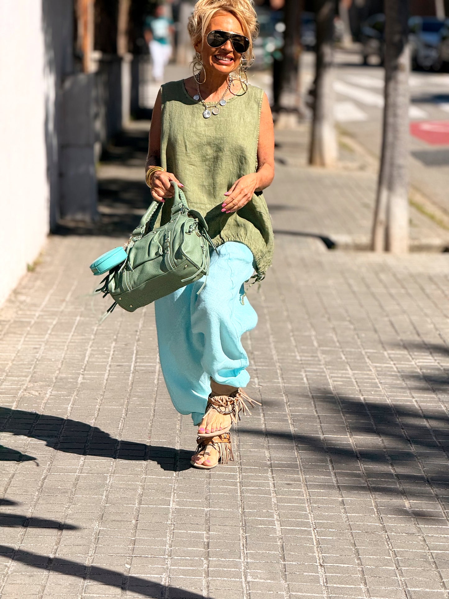 PANTALÓN BAGGY OVERSIZE LINO FLORENT MULTICOLOR