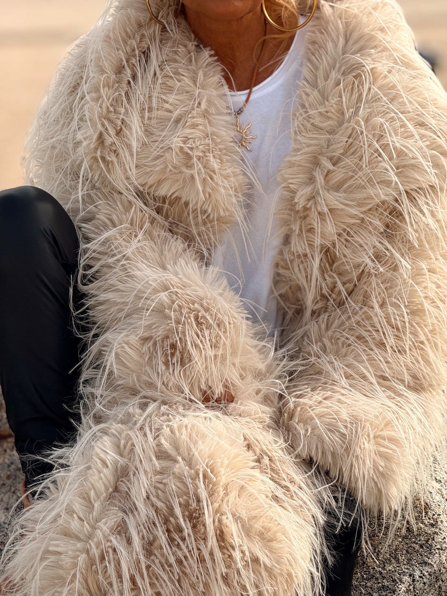 CHAQUETA DE PELO SINTÉTICO LUCAS MULTICOLOR