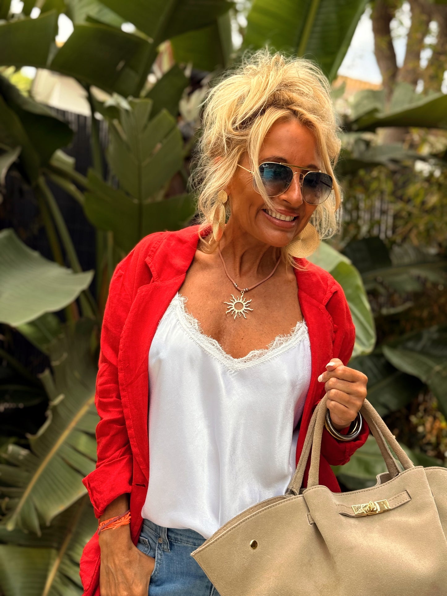 CHAQUETA LINO CHARLY FRESA