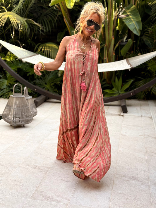 VESTIDO CREPE SEDA INDY MULTICOLOR