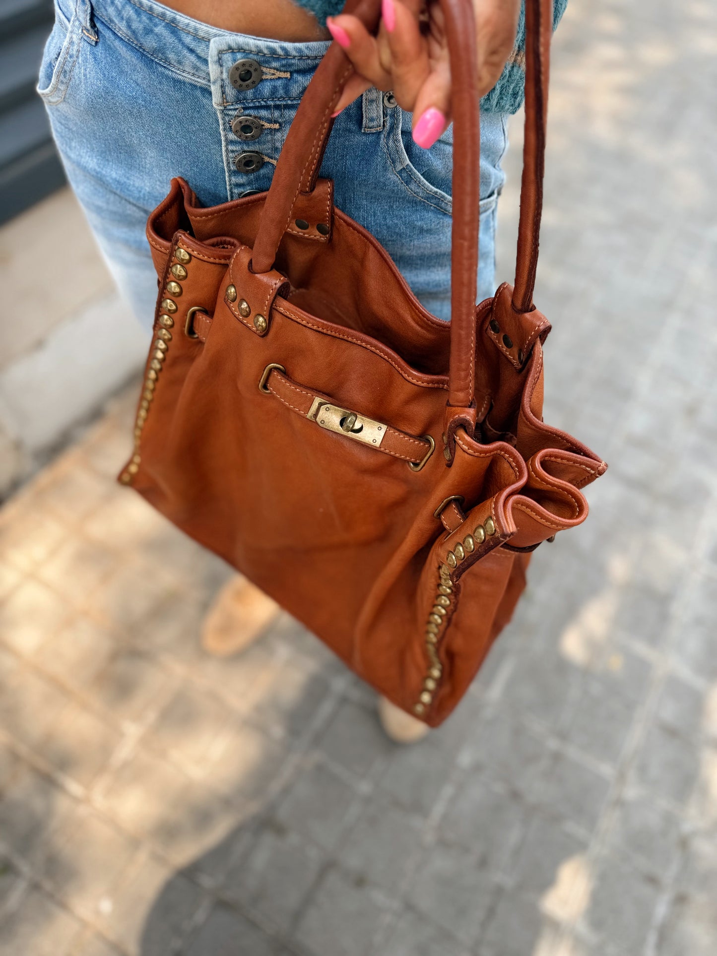 BOLSO DE PIEL SYDNEY MULTICOLOR