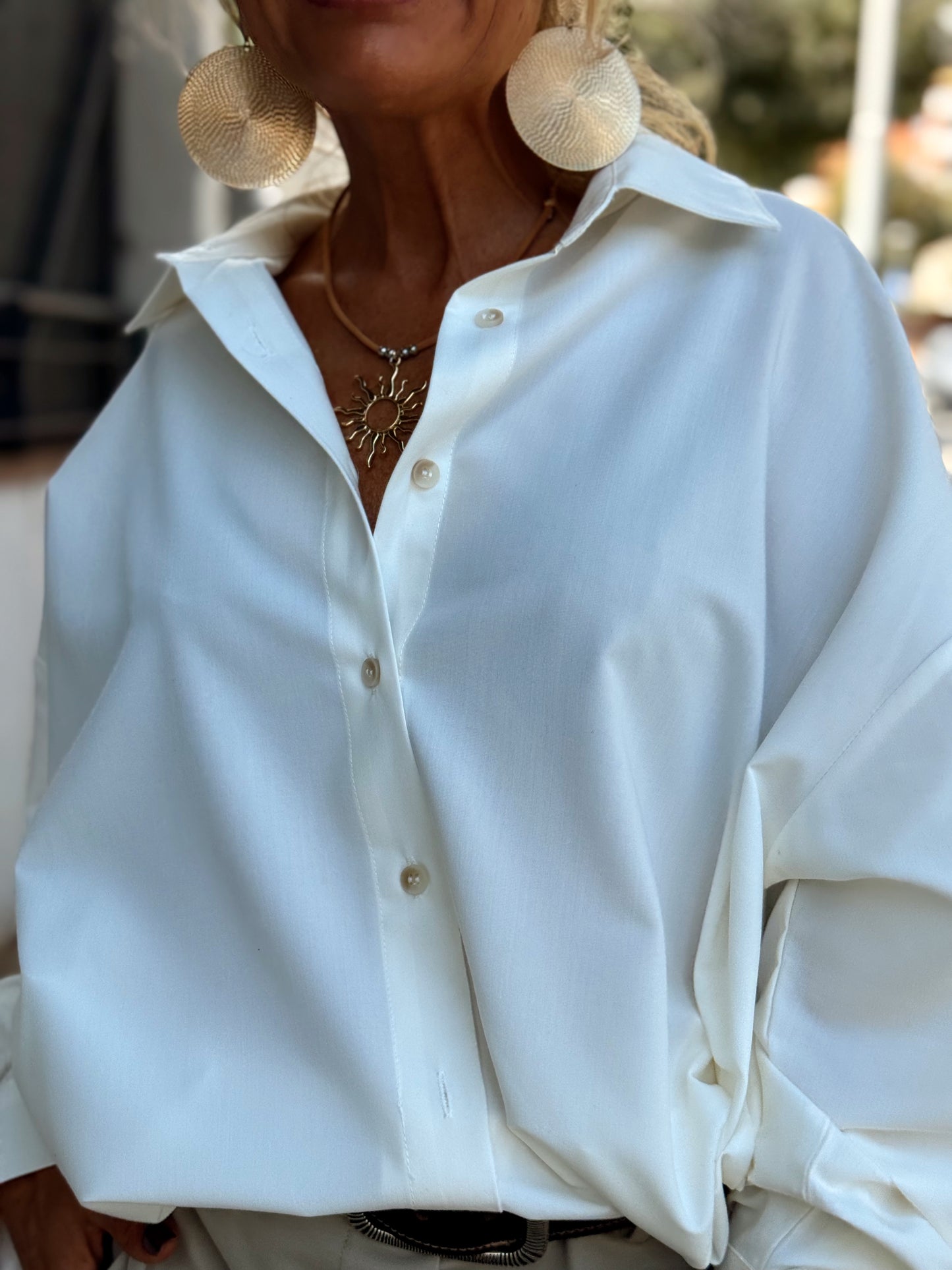 CAMISA OVERSIZE PLIEGUE ENEA MULTICOLOR